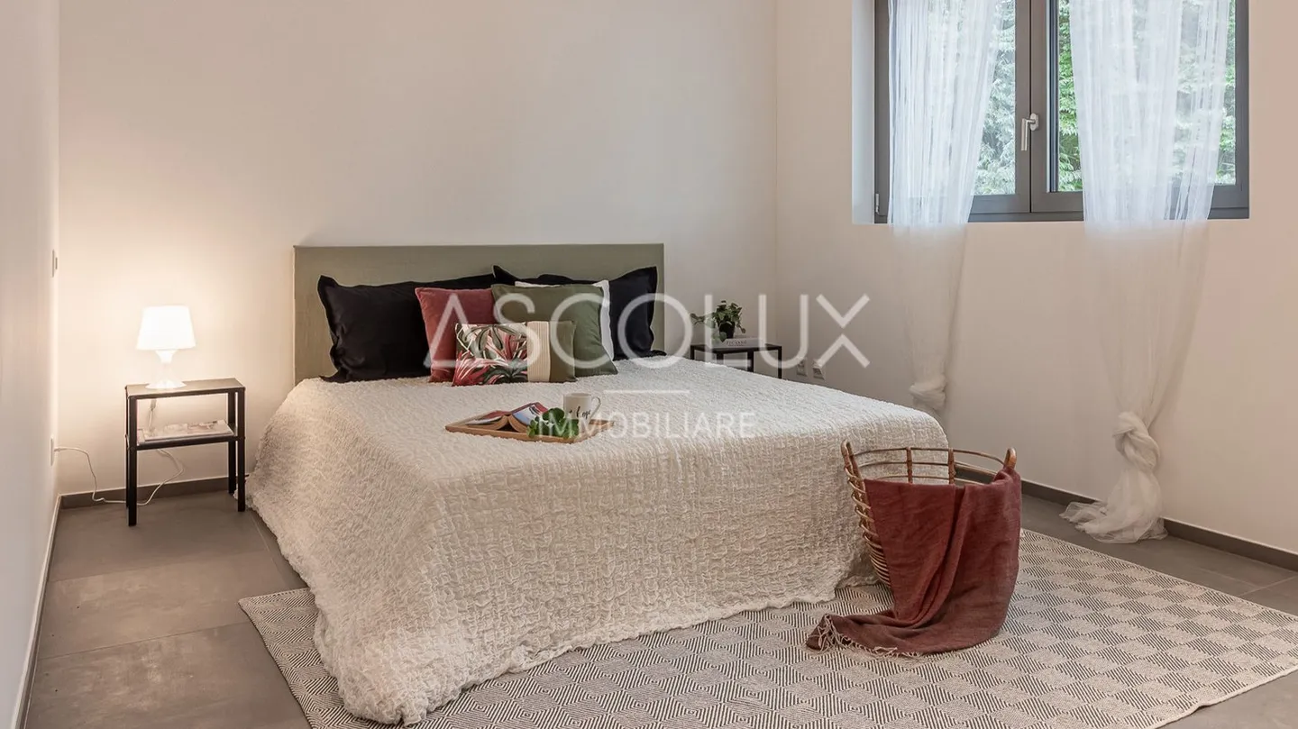 Moderne und ruhige Räume - 4.5 Zimmer in einer exklusiven Residenz am Stadtrand  | Spazi Moderni e Sereni - 4.5 Locali in Residenza Esclusiva ai Confini della Città - Foto 11 di 13