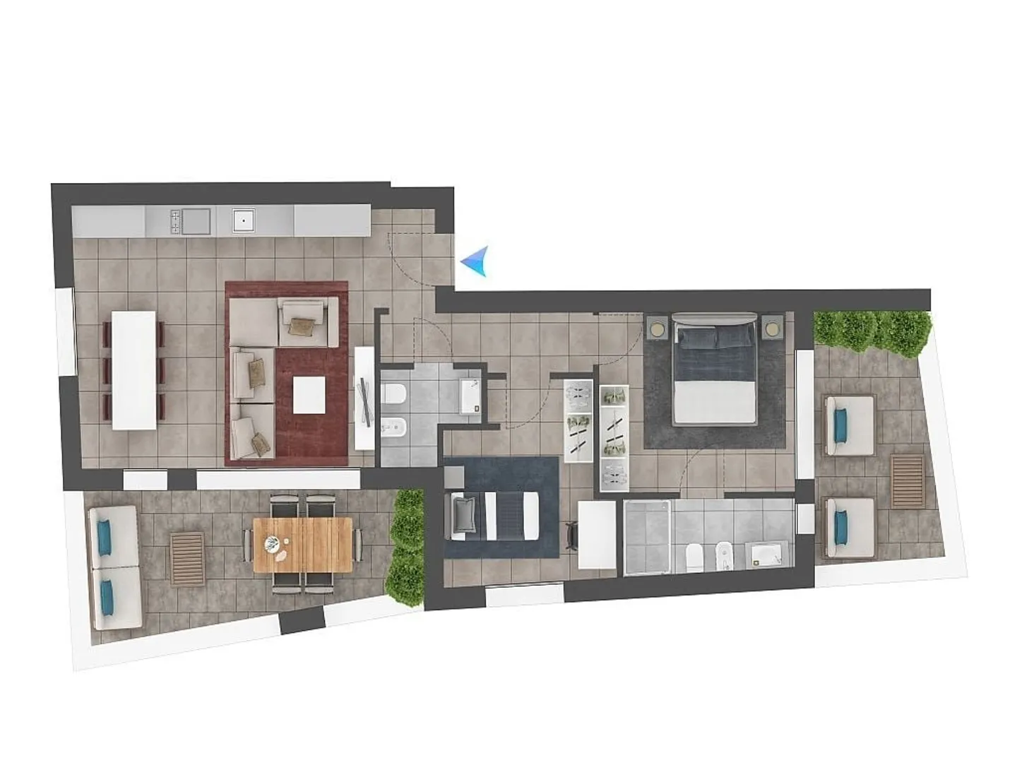 Moderno appartamento 3.5 locali con balcone a Sant'Antonino - Photo 2 sur 3