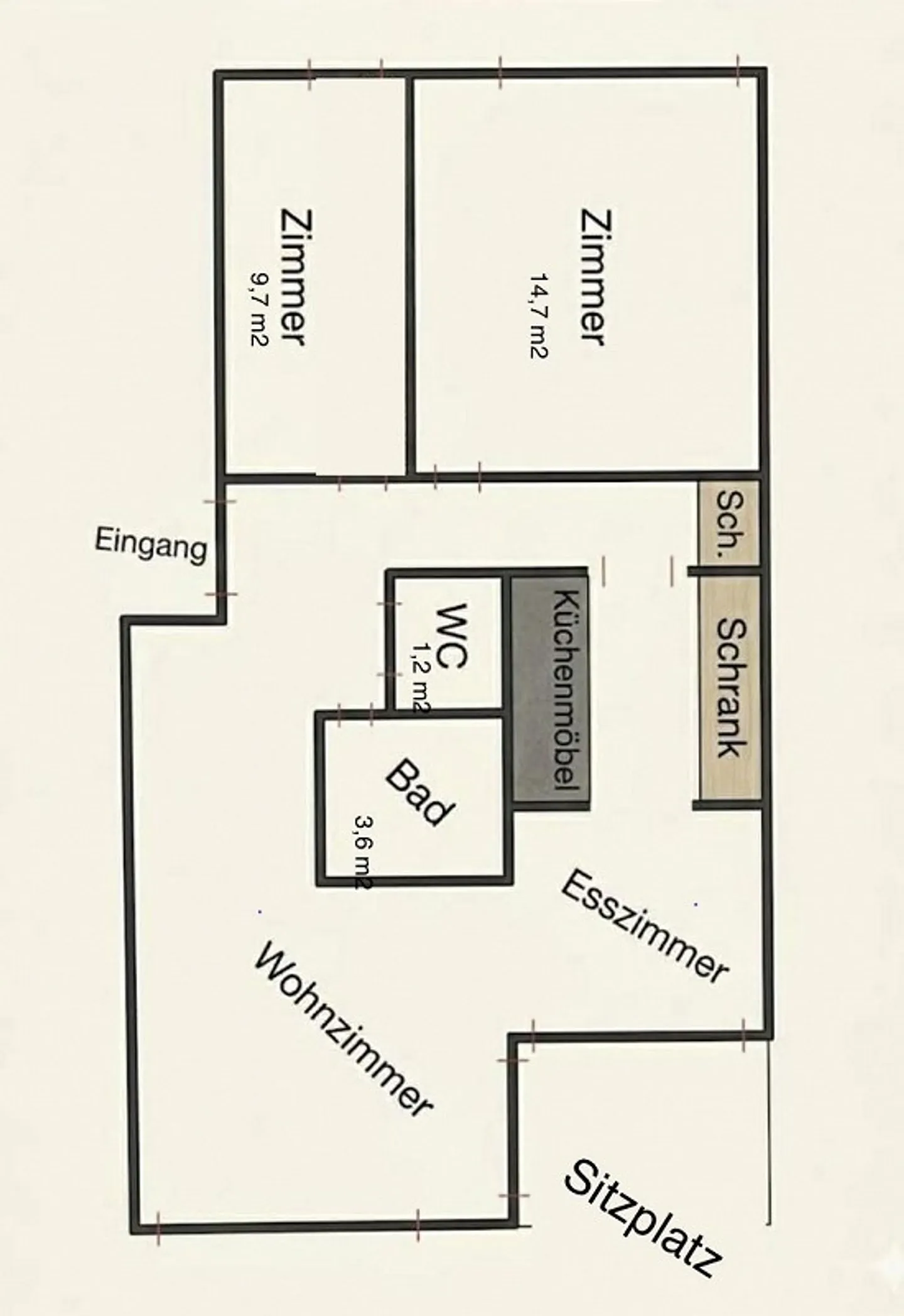 Looking for a new tenant: Bright 3.5-room apartment in Frauenfeld – from 01.05. - Photo 2 of 12