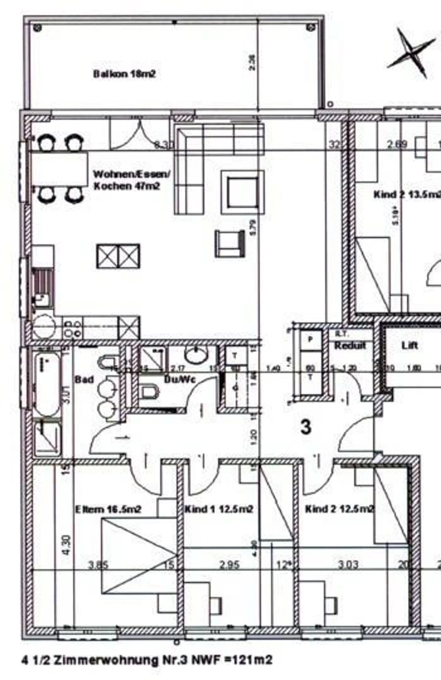 4.5 Zimmerwohnung in Kerns - Photo 9 of 9