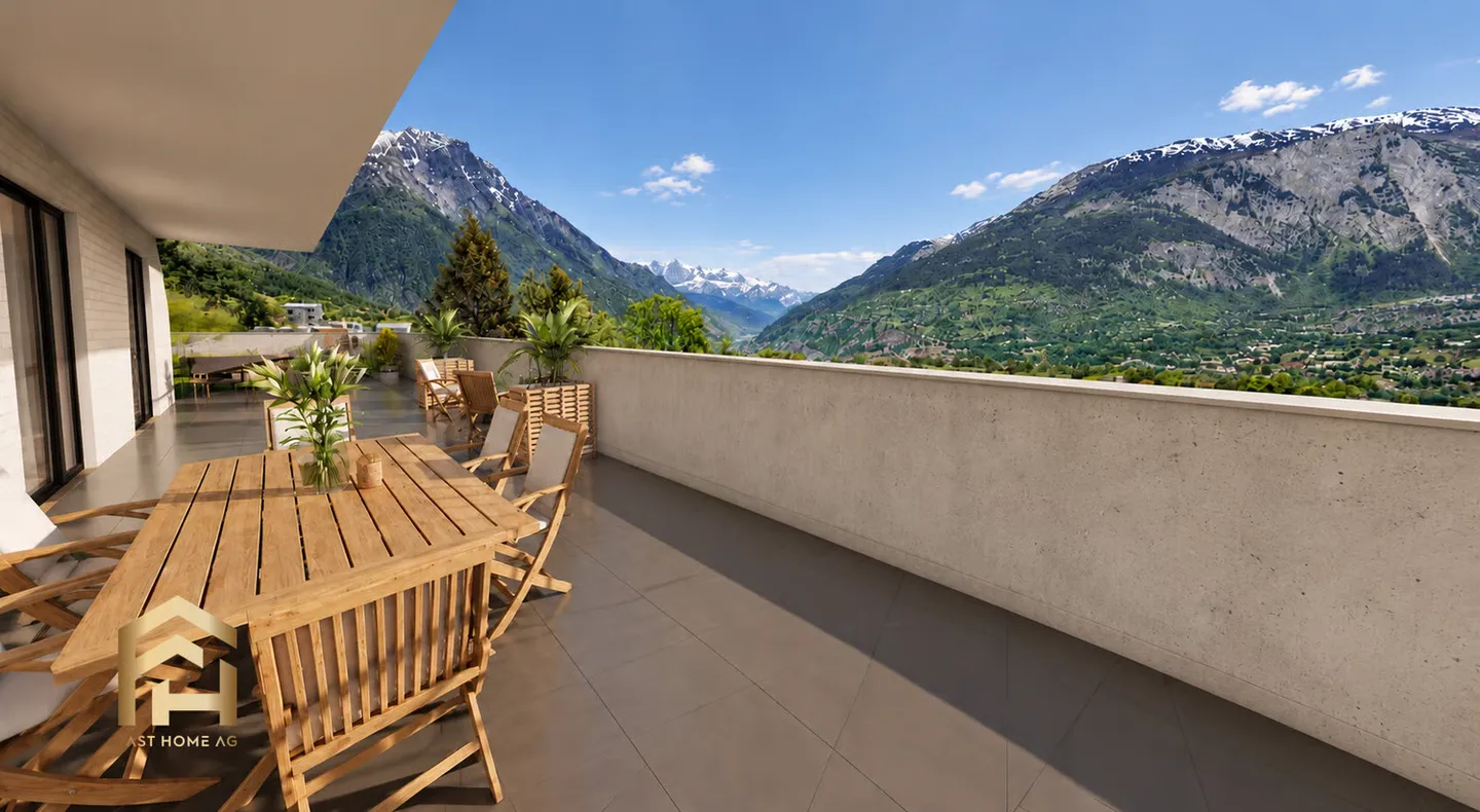 Appartement penthouse de 4,5 pièces idéalement situé à Ried-Brig - Photo 3 sur 12