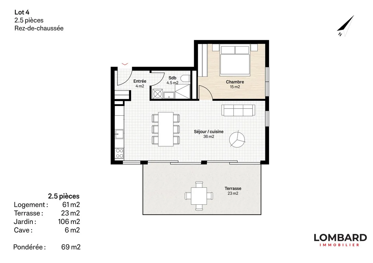 Neue 2.5-Zimmer-Wohnung im Erdgeschoss - Foto 6 von 6