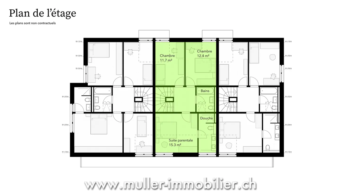 Sale of 15 row villas with 5 and 6 rooms in Le Mouret - Photo 5 of 13