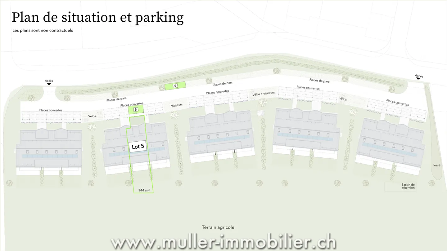 Sale of 15 row villas with 5 and 6 rooms in Le Mouret - Photo 7 of 13