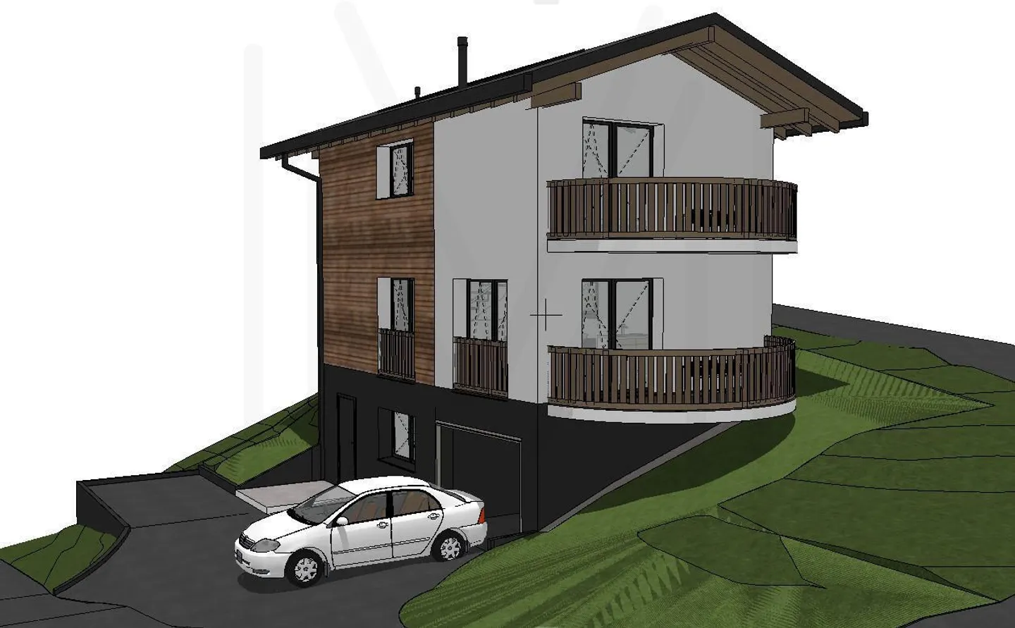 Terrain avec permis en force pour une villa/chalet individuel - Photo 3 of 5