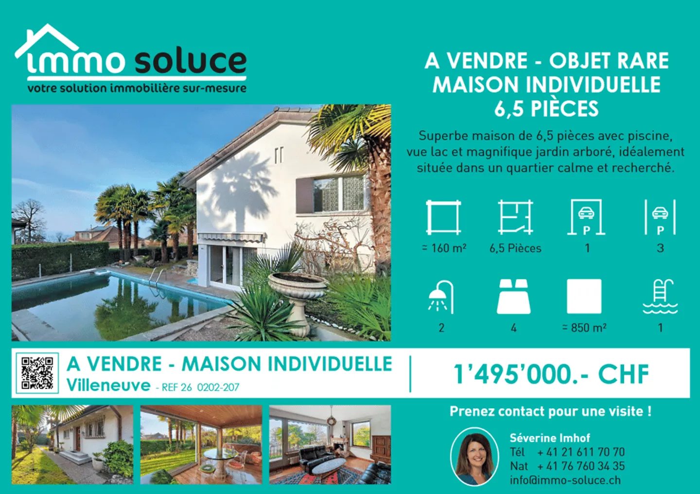 Esclusivo - Casa indipendente di 6,5 locali con piscina, giardino e vista lago - Foto 1 di 1