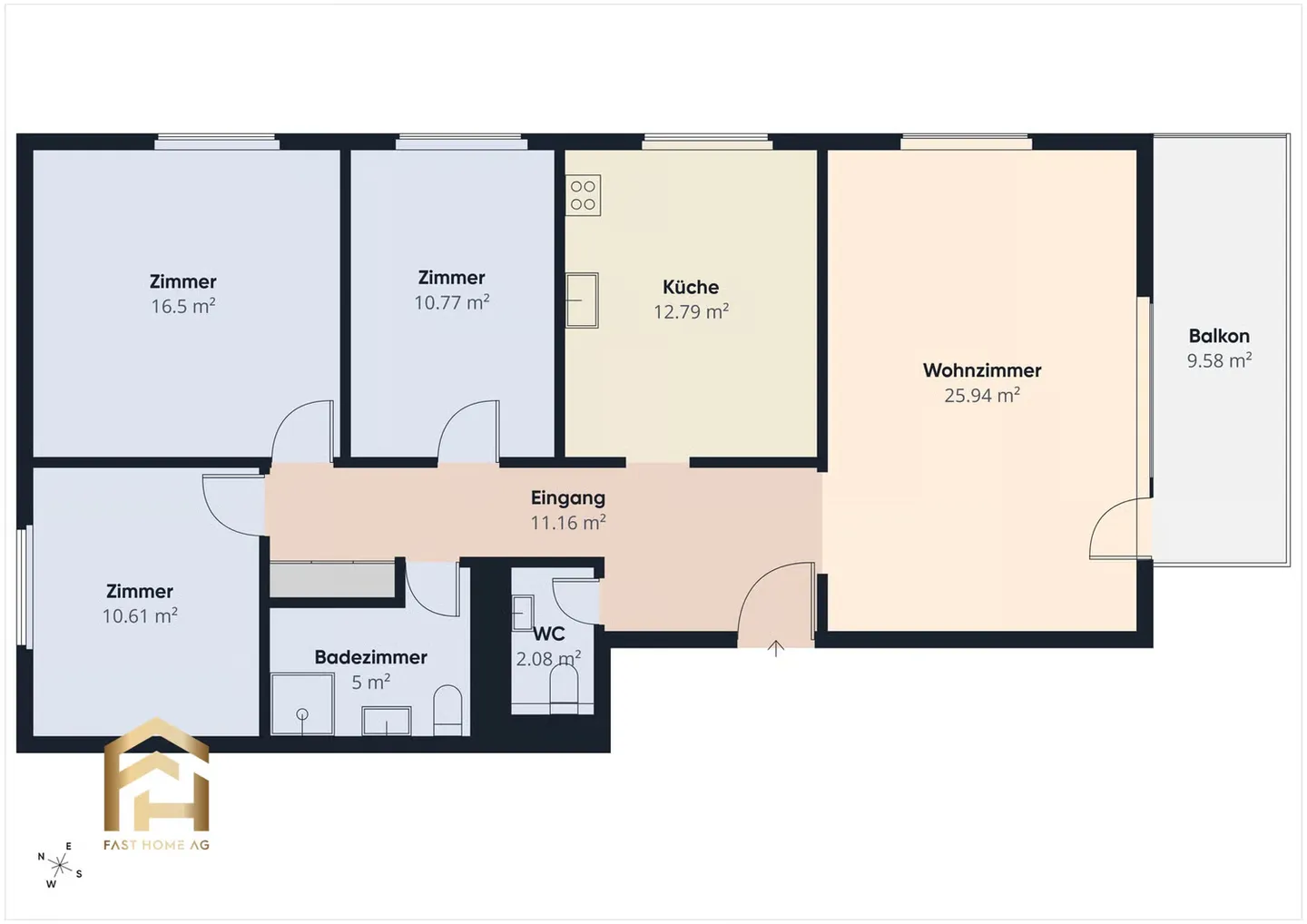 Interesting 4.5 room apartment in the best location in Naters - Photo 12 of 12