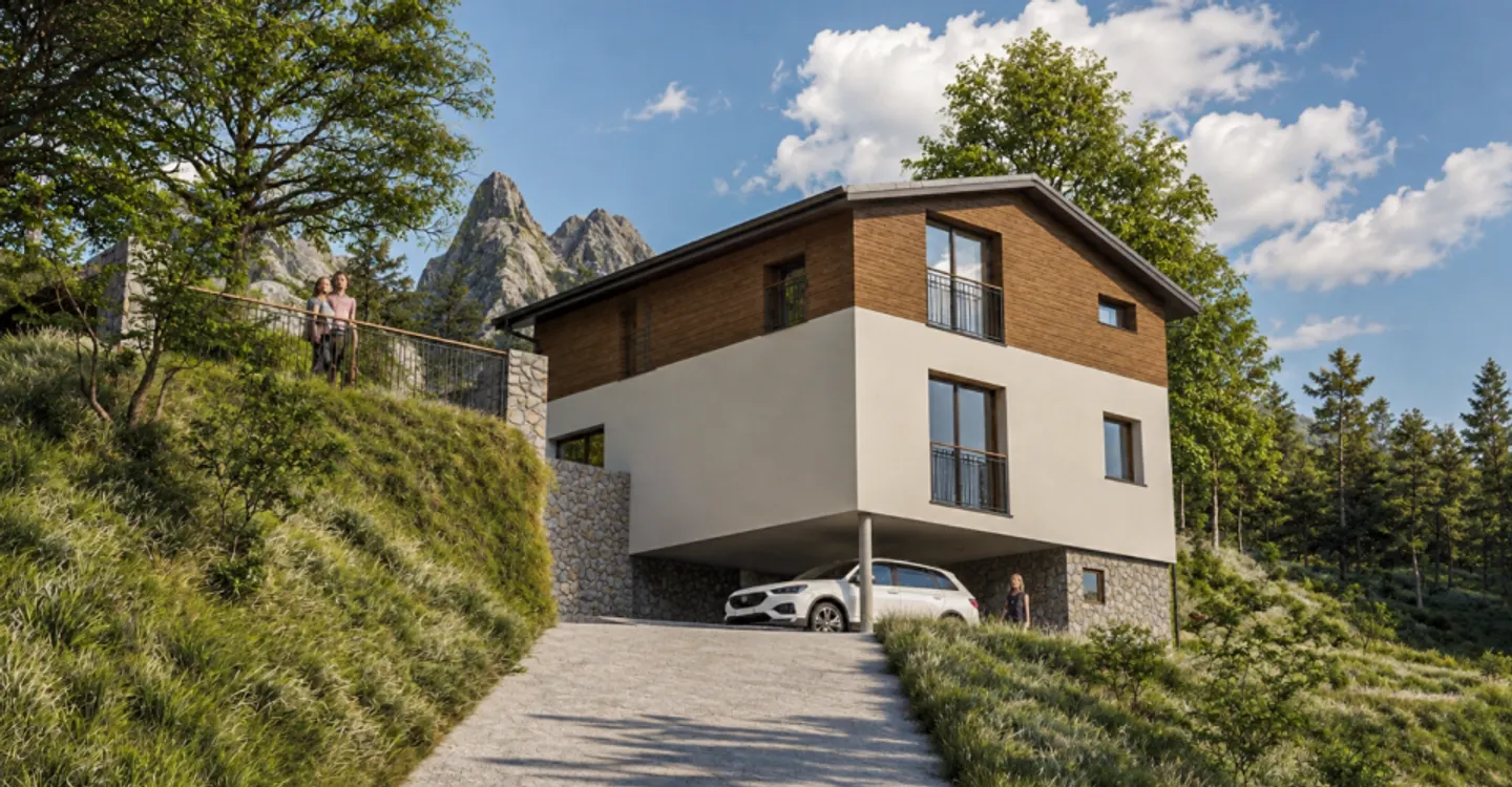 New Villa with Garden in Collombey - Photo 1 of 12