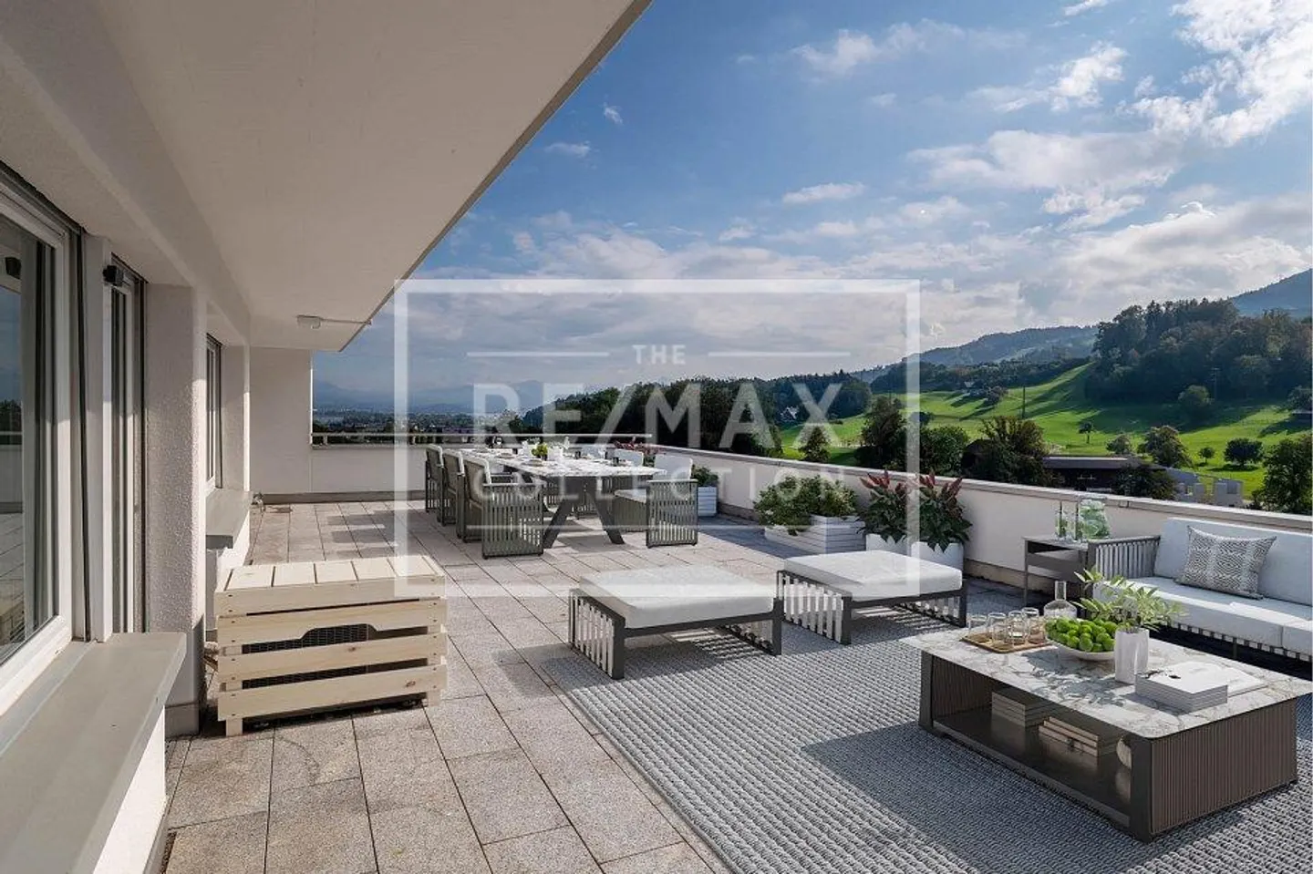 Appartement terrasse exclusif de 6,5 pièces avec vue imprenable et 5 places de garage ! - Photo 4 sur 13