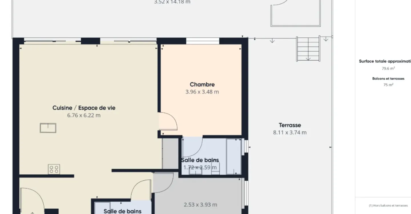 Beautiful 3.5 rooms with 75m2 of outdoor space on Les Terrasses de l’Ardève - Photo 12 of 12