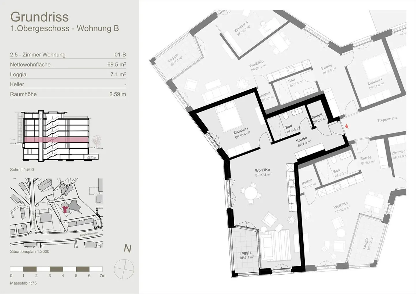 Vie Urbaine, Vie Ensoleillée – Appartement 2½ pièces attrayant dans un emplacement privilégié 1.B - Photo 6 sur 6