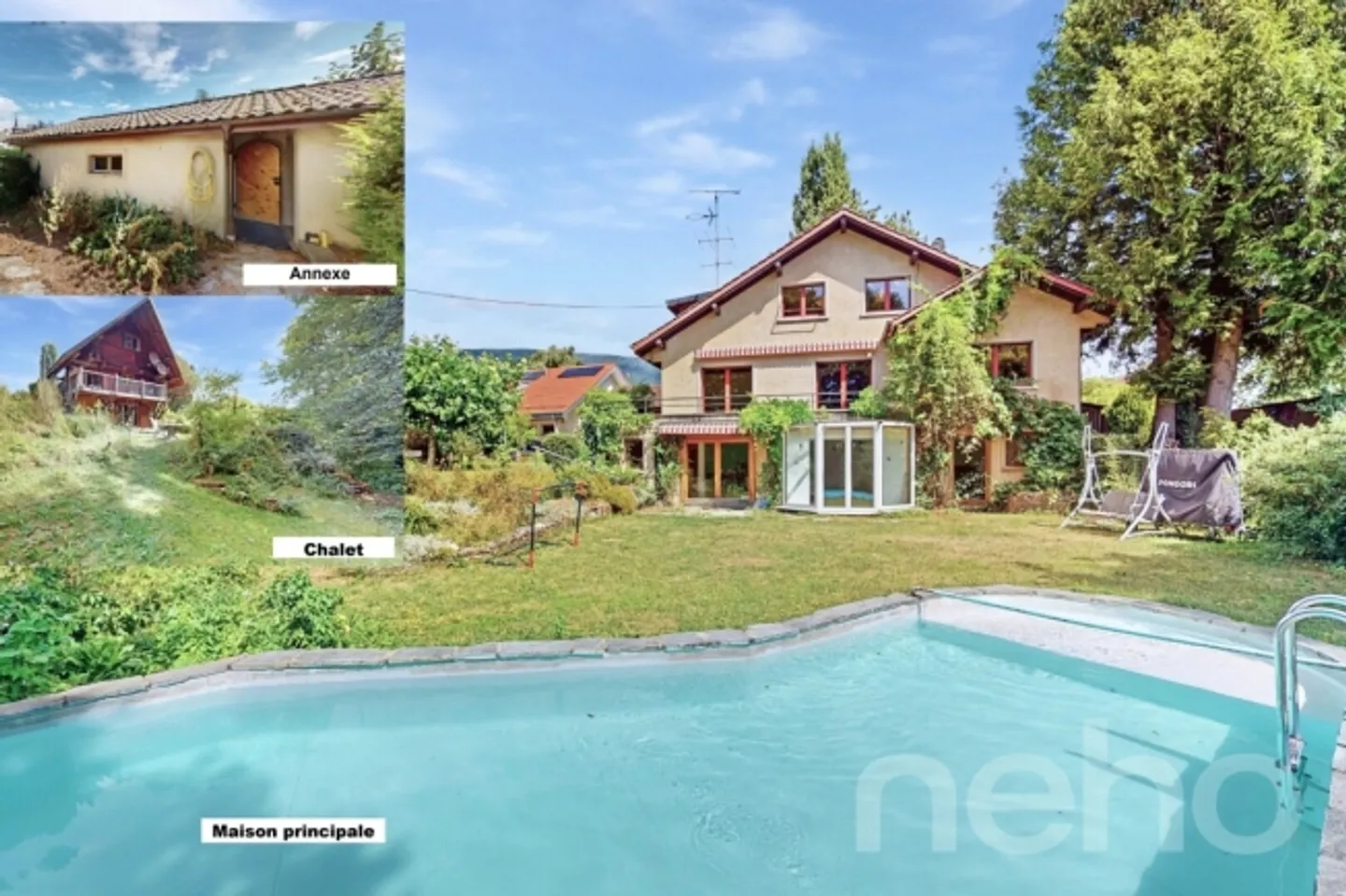 «Grande maison avec piscine, dépendances, chalet et fort potentiel» - Photo 1 sur 13