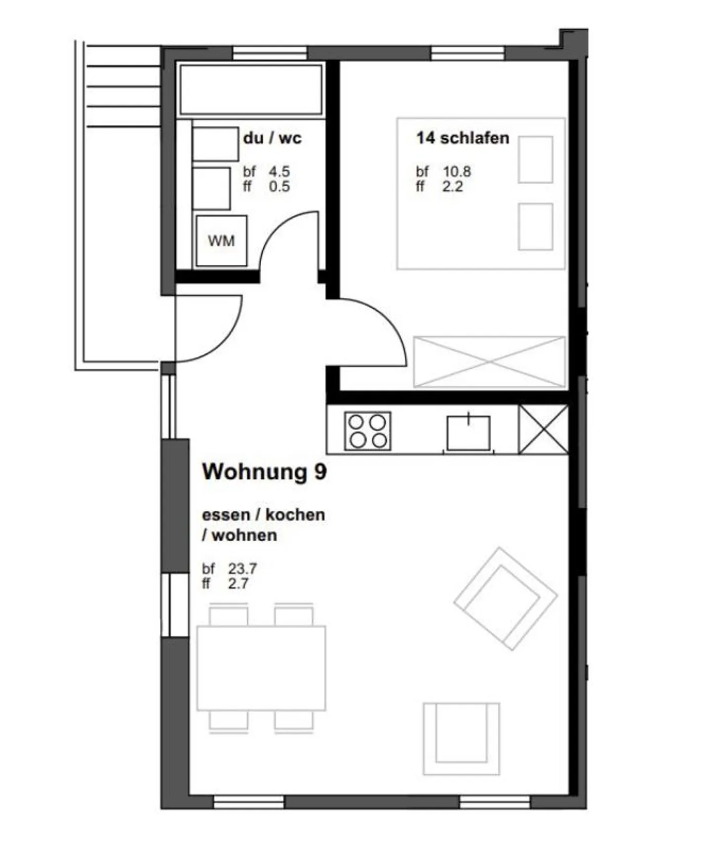 Gemütliche 2.5-Zimmer Wohnung - Foto 8 von 8