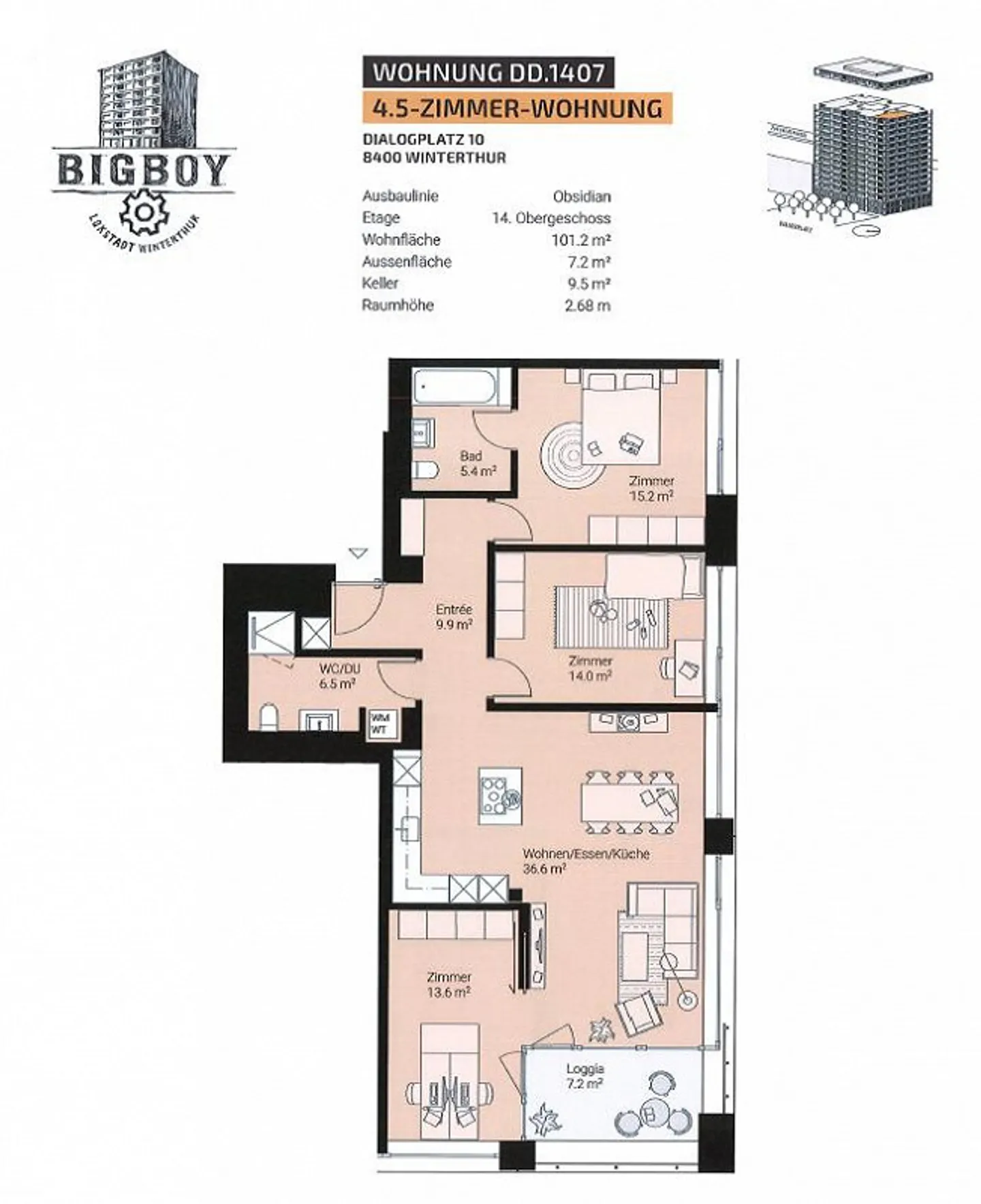 Appartamento moderno di 4,5 stanze a Lokstadt - Foto 8 di 8