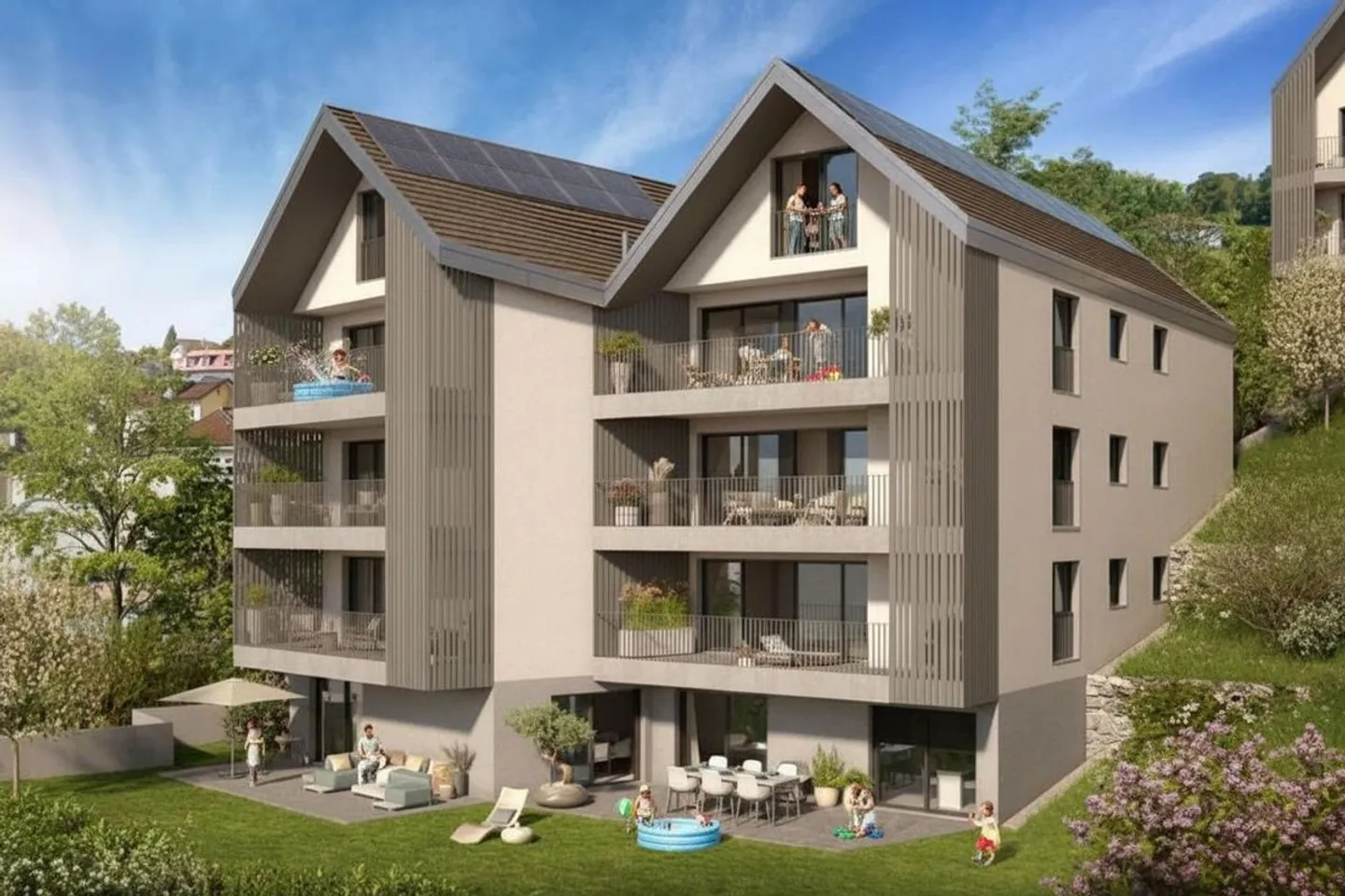 Prestigioso appartamento 5.5 con immensa terrazza al piano terra - Vista panoramica sul lago - Foto 4 di 6