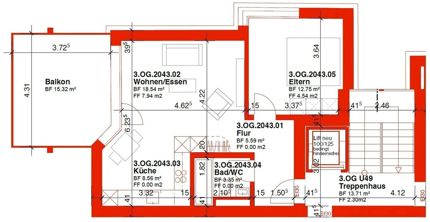 Moderne 2-Zimmerwohnung mit Balkon - Foto 9 von 9