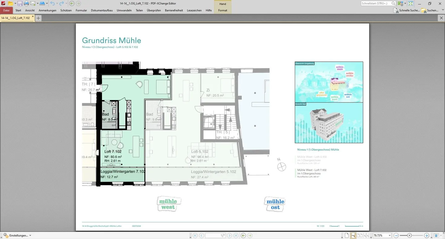 Loft di 100m2 nella Bruggmühle - Foto 6 di 9