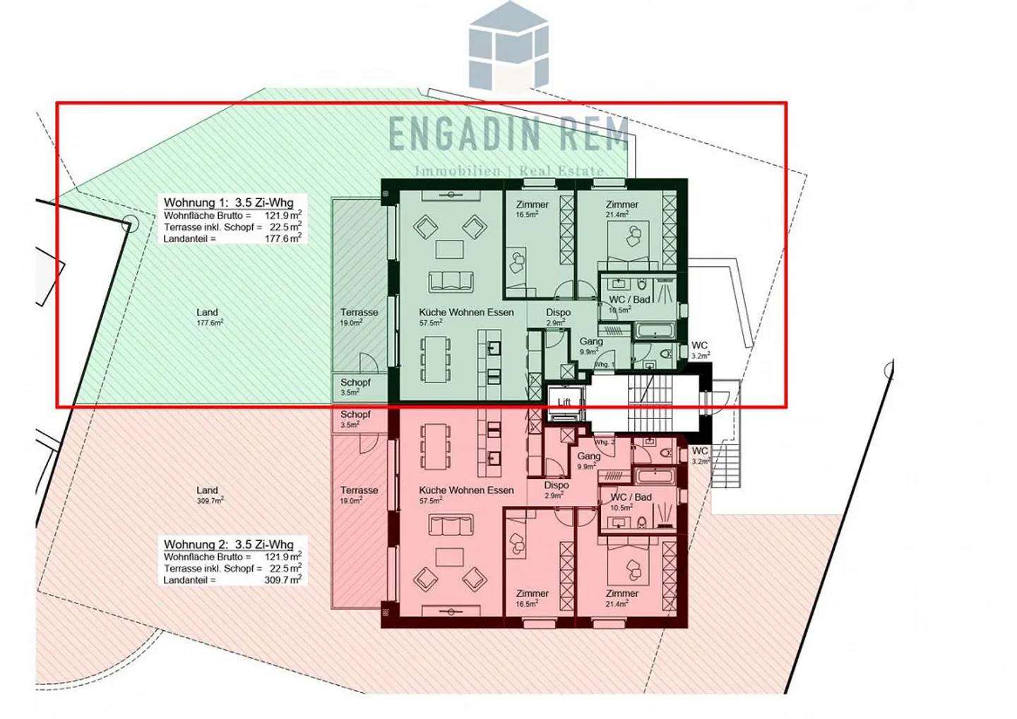 3.5-Zi-Gartenwohnung mit Landanteil zur ausschliesslichen Nutzung - Foto 6 von 6