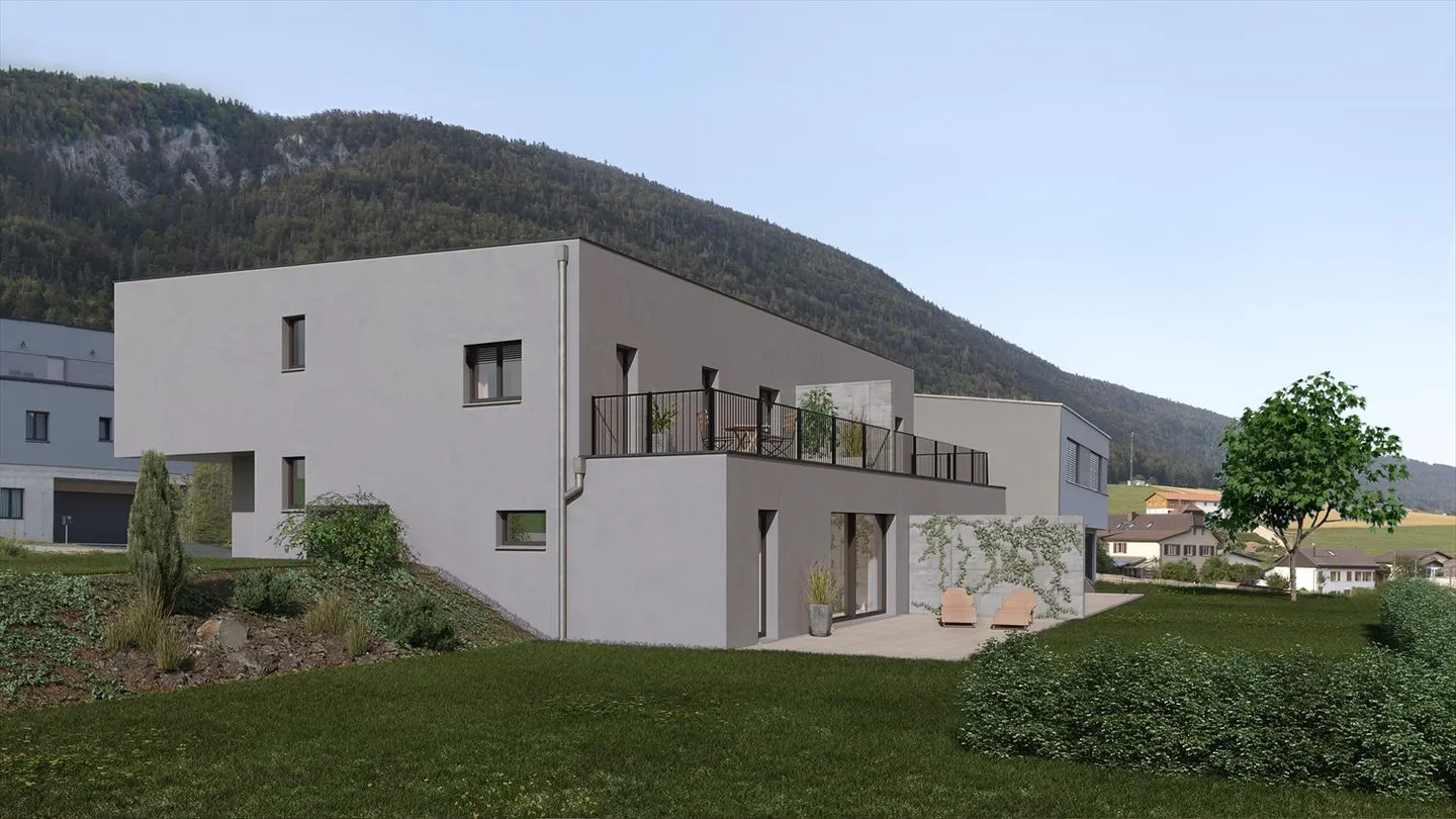 Minergie Terraced Villa with 5.5 Rooms (158 m2) with Large Terrace, Garden and Garage in Cortébert - Photo 21 of 25