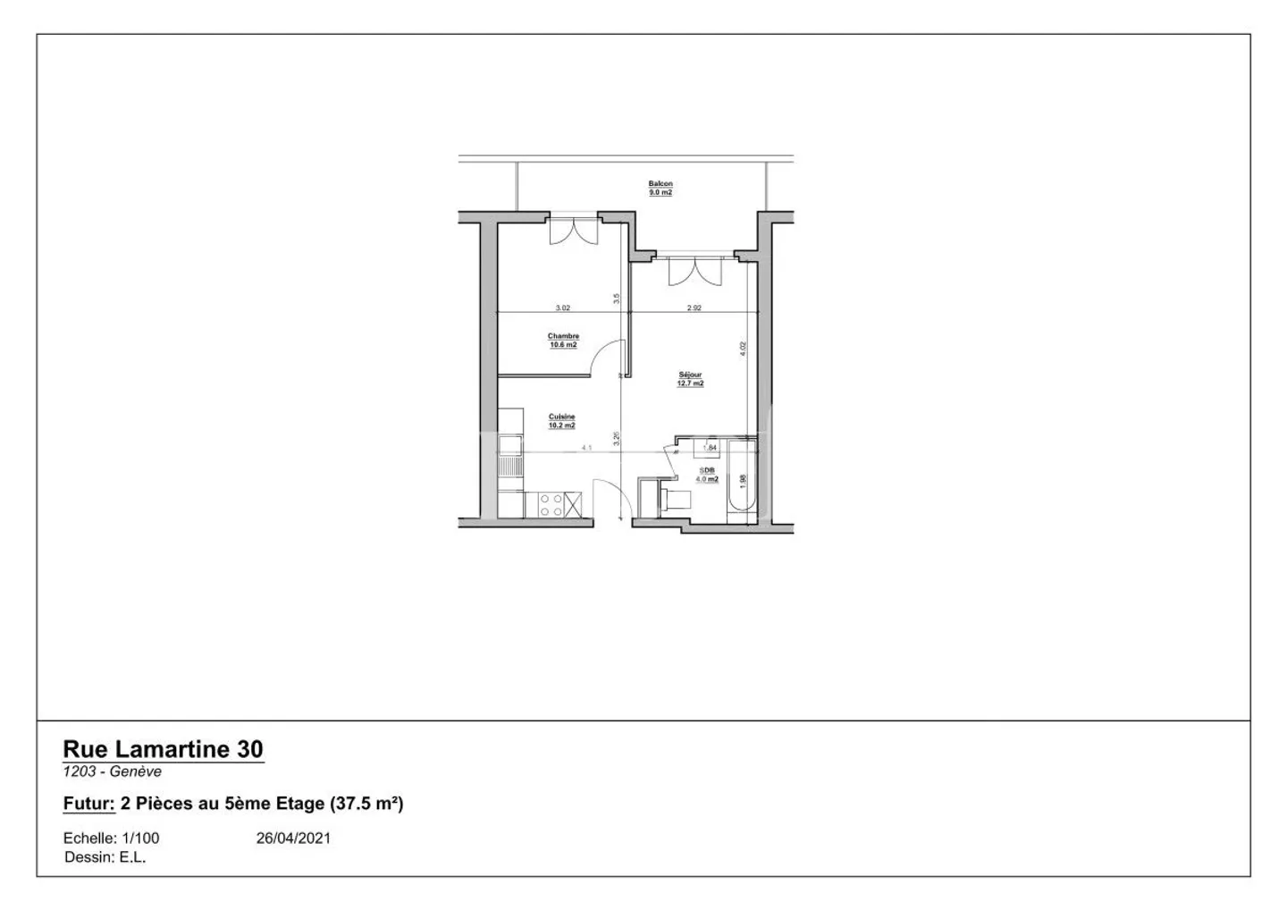 2-room apartment - Photo 3 of 3