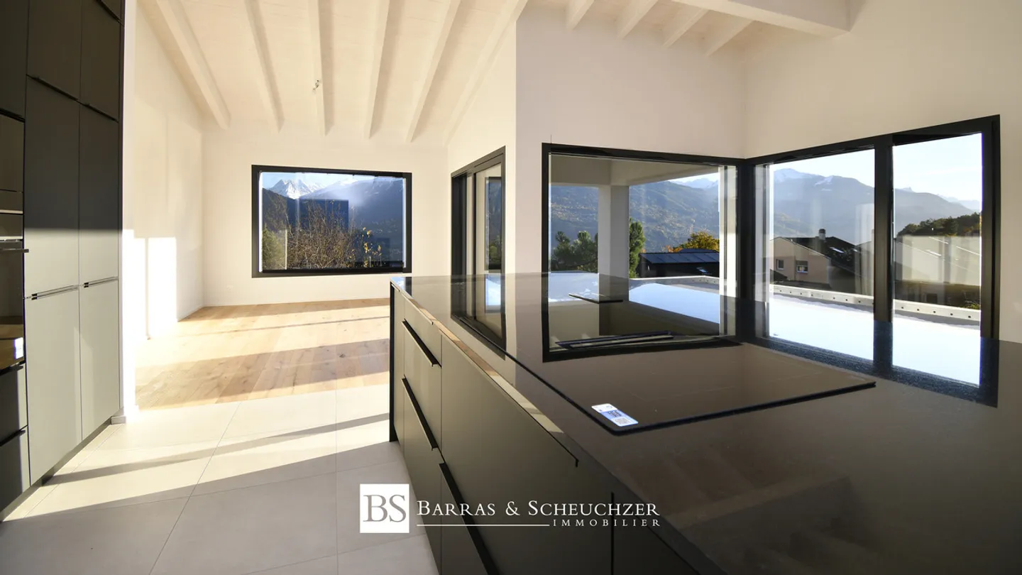 Modernes 4,5-Zimmer-Apartment in Grimisuat - Foto 3 von 9