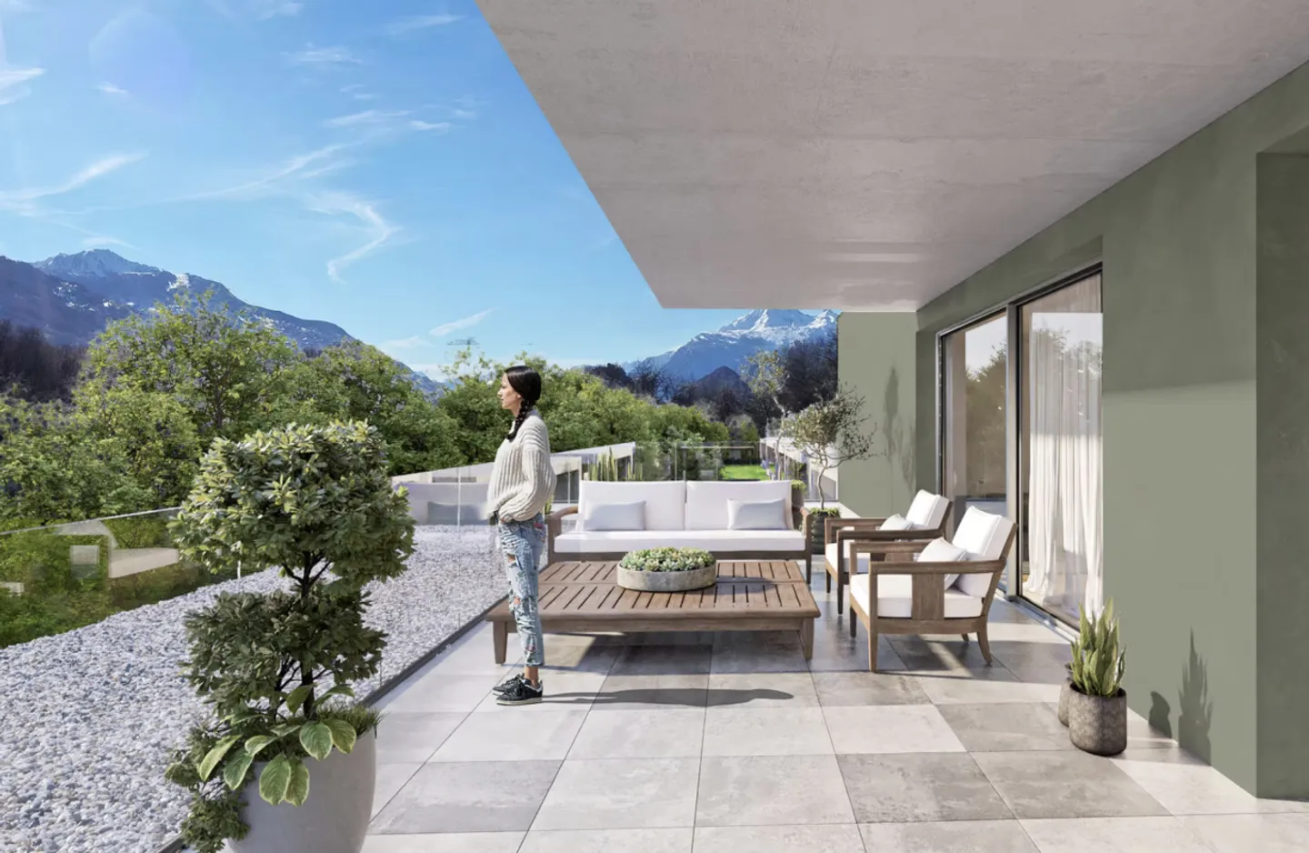 Luxuriöse Attika in Sion - Foto 1 von 16