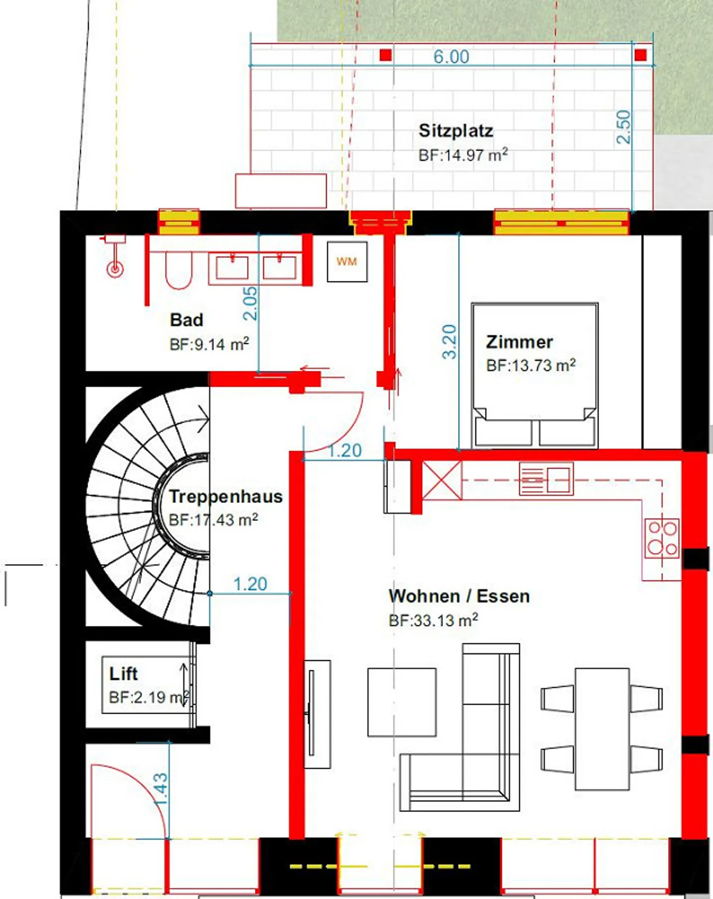 Completely renovated 2.5 room apartment with large covered garden terrace - Photo 6 of 6