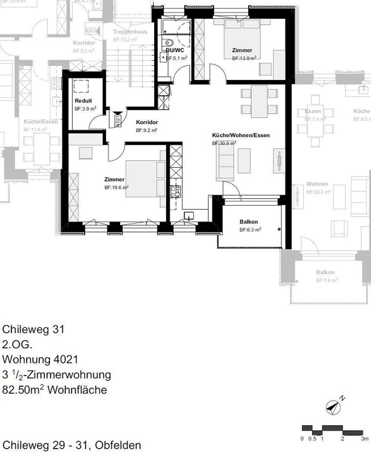 Moderne 3.5-Zimmerwohnung in Obfelden - Foto 9 von 9