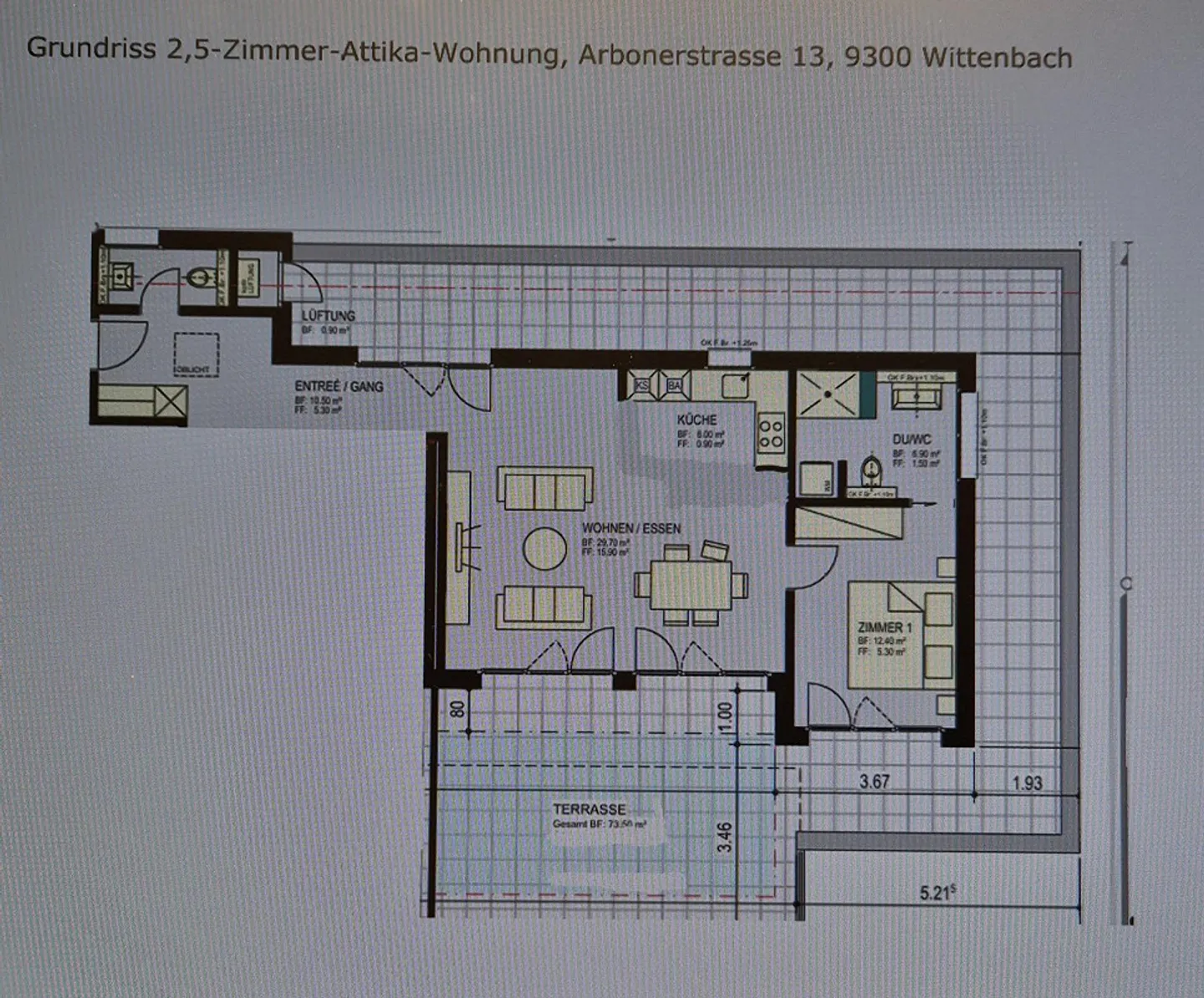 Modern 2.5-room Minergie penthouse apartment (68 m2) with terrace (73 m2) - Photo 15 of 15