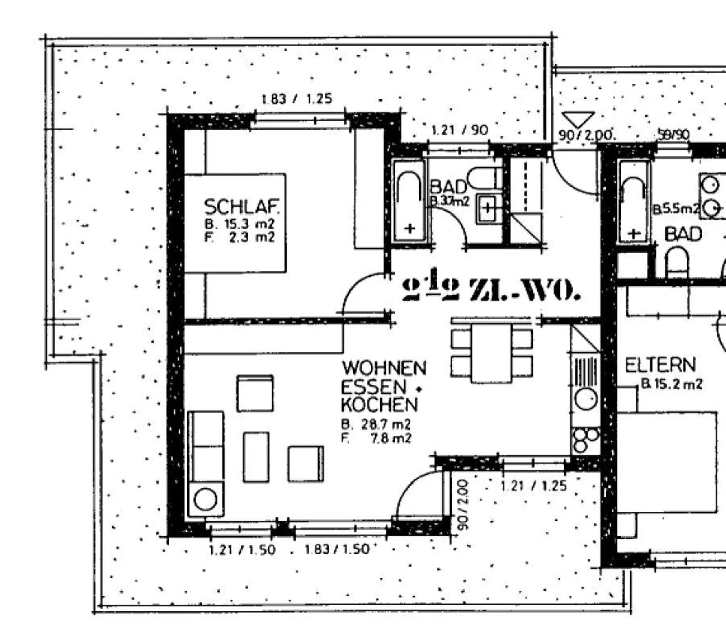 Renovierte Attikawohnung mit Terrasse - Foto 2 von 2