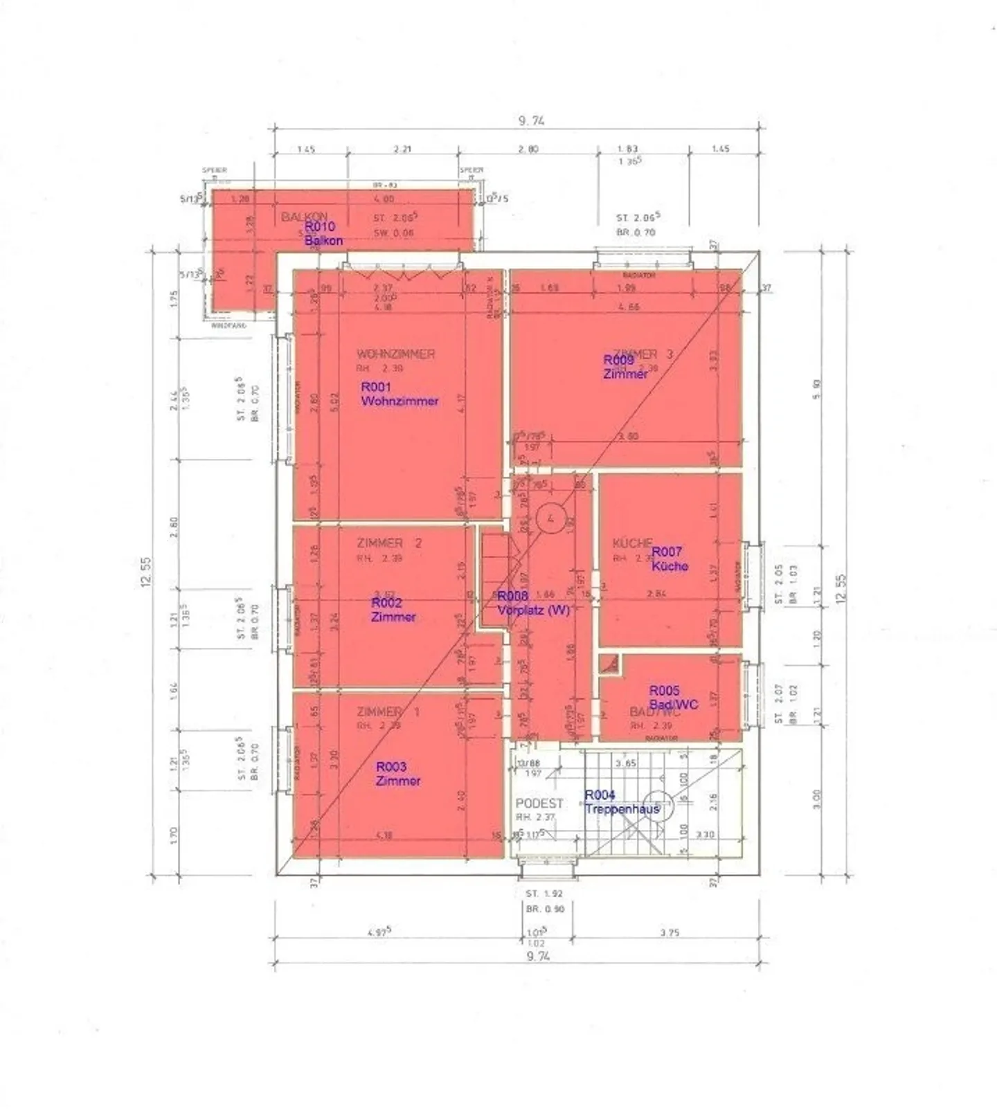 Arriver et se sentir chez soi : Appartement lumineux de 4,5 pièces à Felsberg - Photo 10 sur 10