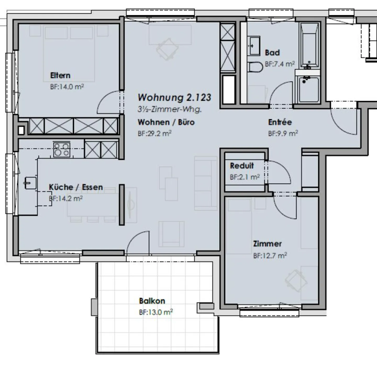Appartamento 3.5 stanze quasi nuovo a Grossdietwil - Foto 9 di 9