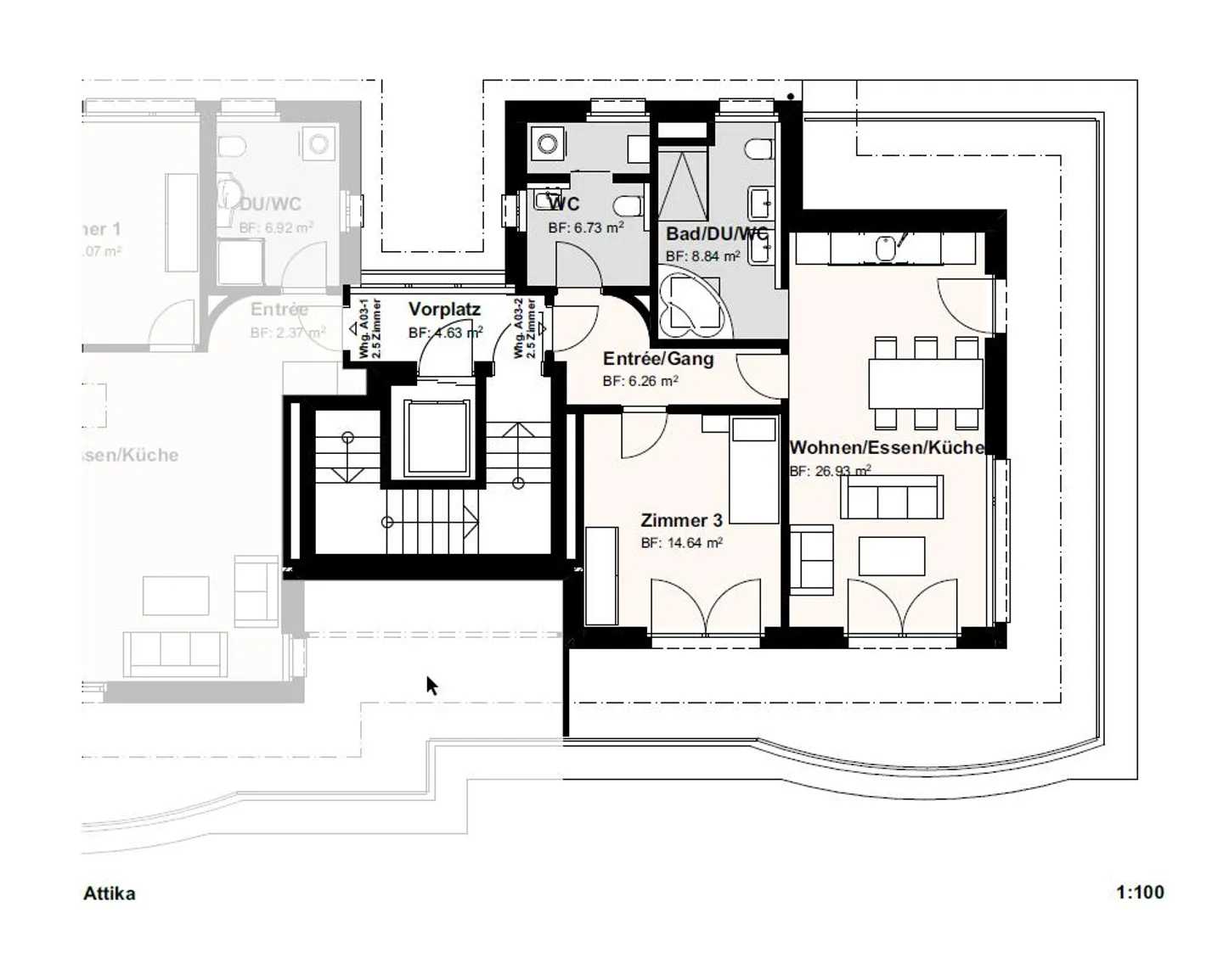 Charmantes 2.5-Zimmer-Penthouse - Foto 2 von 7