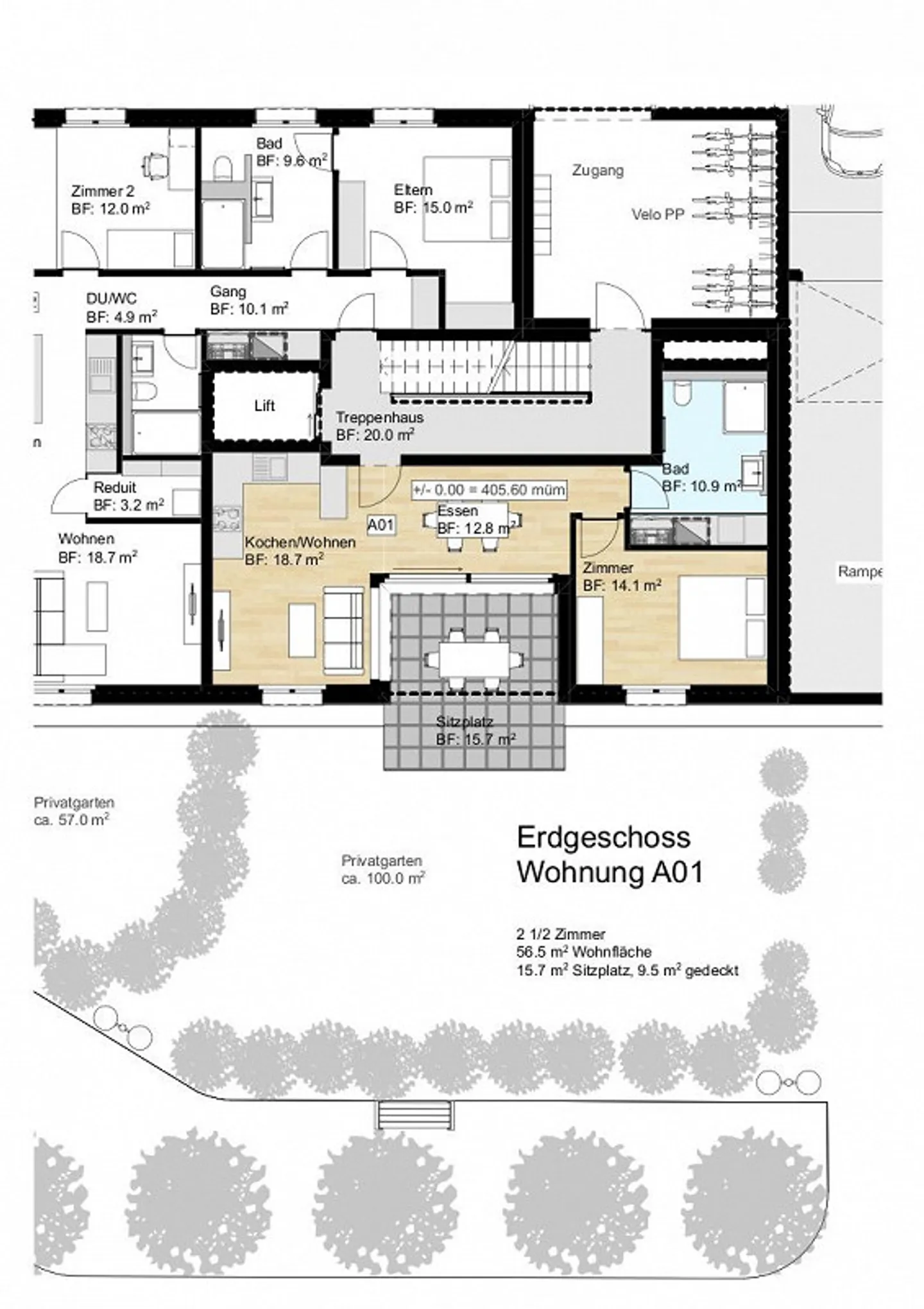 ::Nouveau bâtiment Widnau Ouest:: Appartements en copropriété de 2 ½, 3 ½, 4 ½ pièces - Photo 7 sur 13