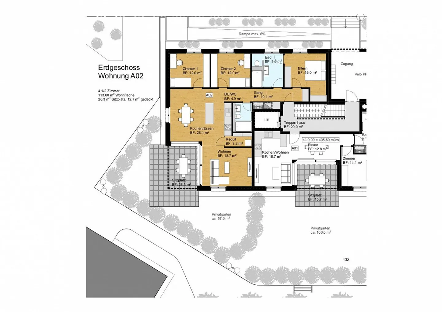 ::Nouveau bâtiment Widnau Ouest:: Appartements en copropriété de 2 ½, 3 ½, 4 ½ pièces - Photo 8 sur 13