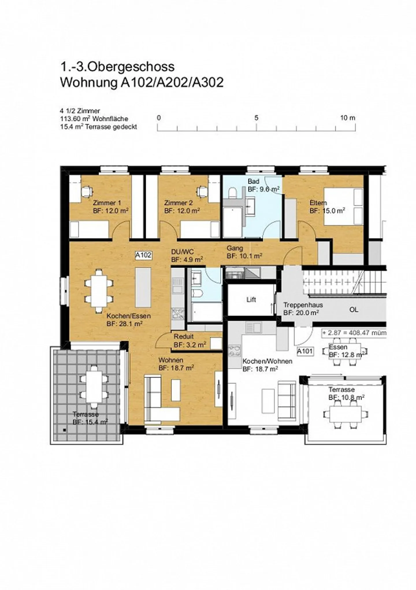 ::Nouveau bâtiment Widnau Ouest:: Appartements en copropriété de 2 ½, 3 ½, 4 ½ pièces - Photo 10 sur 13