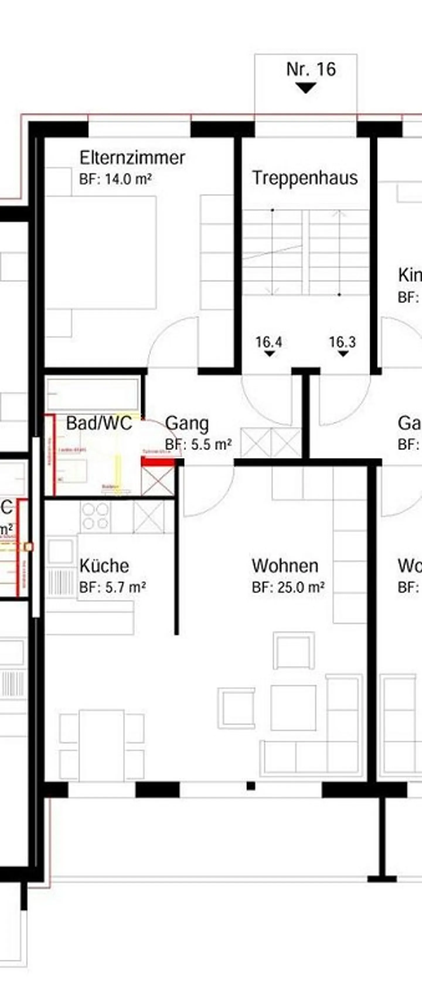 Geräumige Wohnung in ländlicher Umgebung - Foto 8 von 8