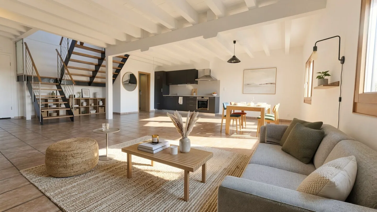 Bright 126 m² duplex with communal garden in a green setting in Vuissens - Photo 1 of 6