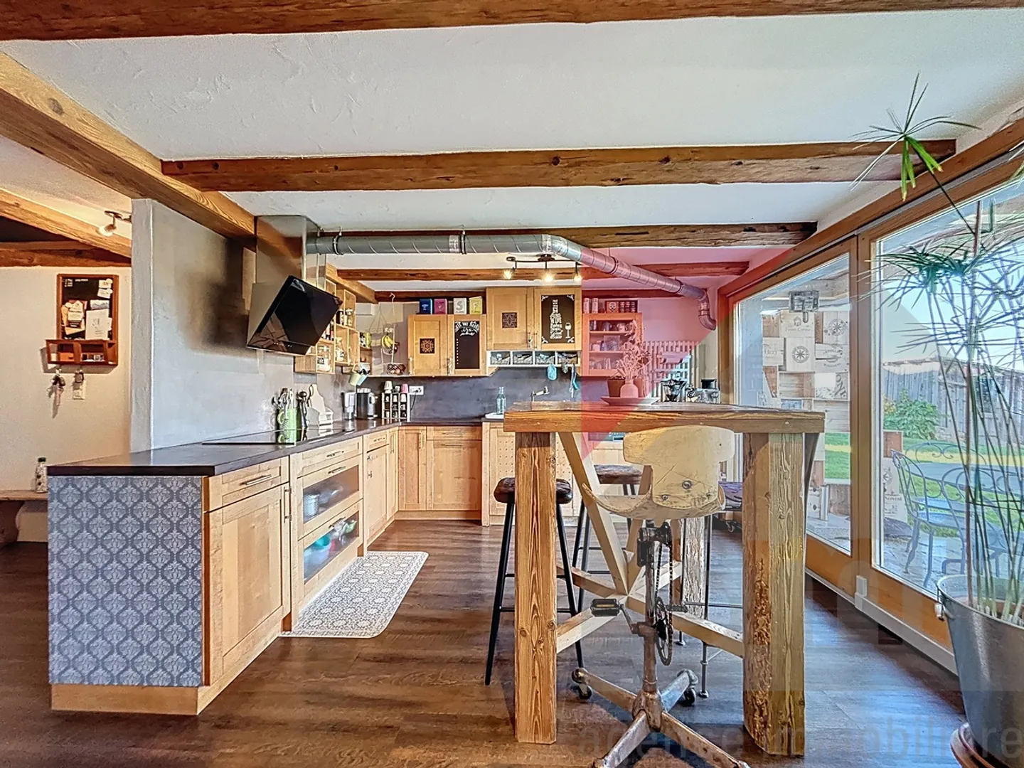 Charmanter Apartment mit 8,5 Zimmern in einem renovierten Bauernhof in Vuadens - Foto 1 von 21