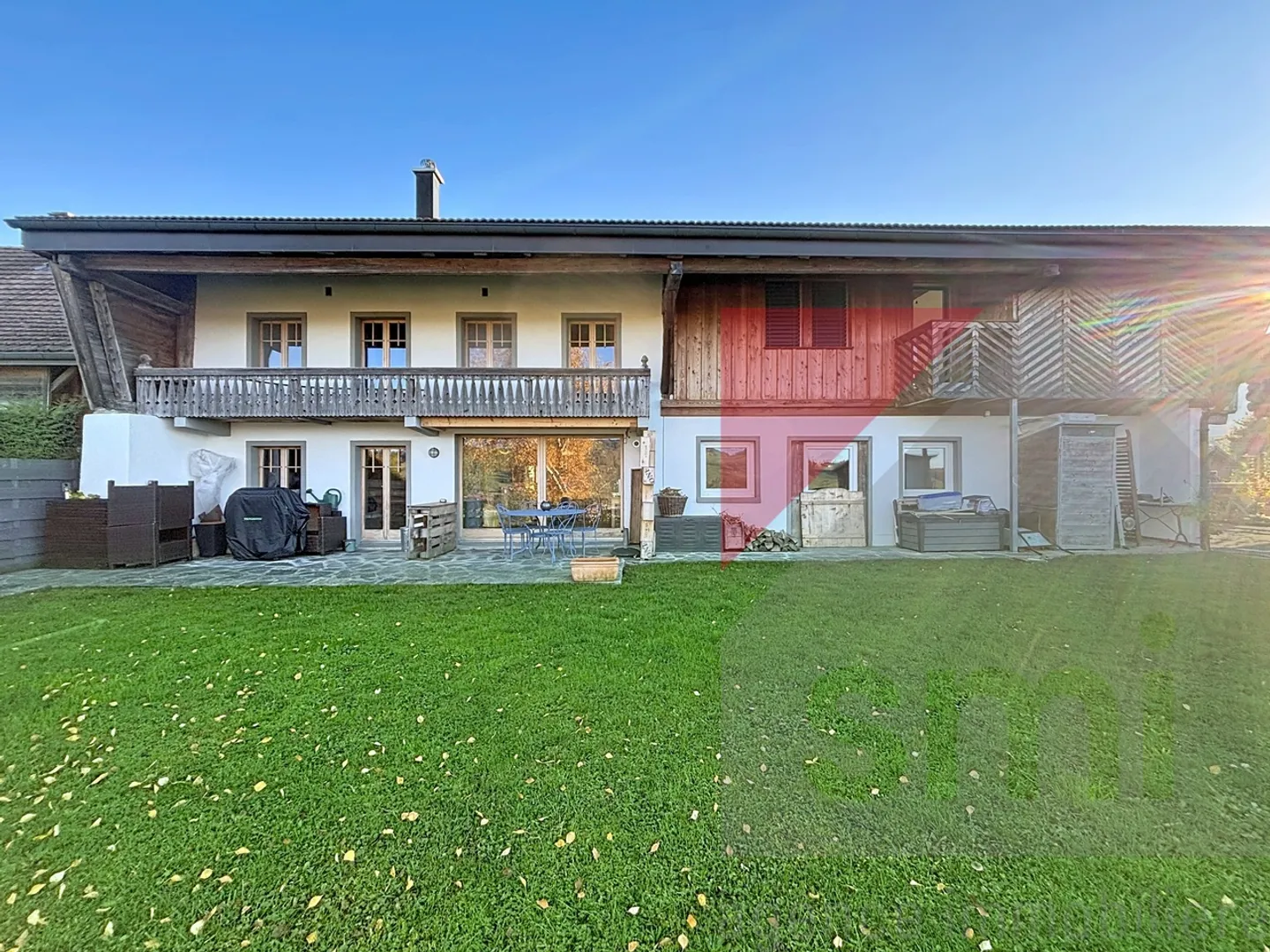 Charmanter Apartment mit 8,5 Zimmern in einem renovierten Bauernhof in Vuadens - Foto 2 von 21