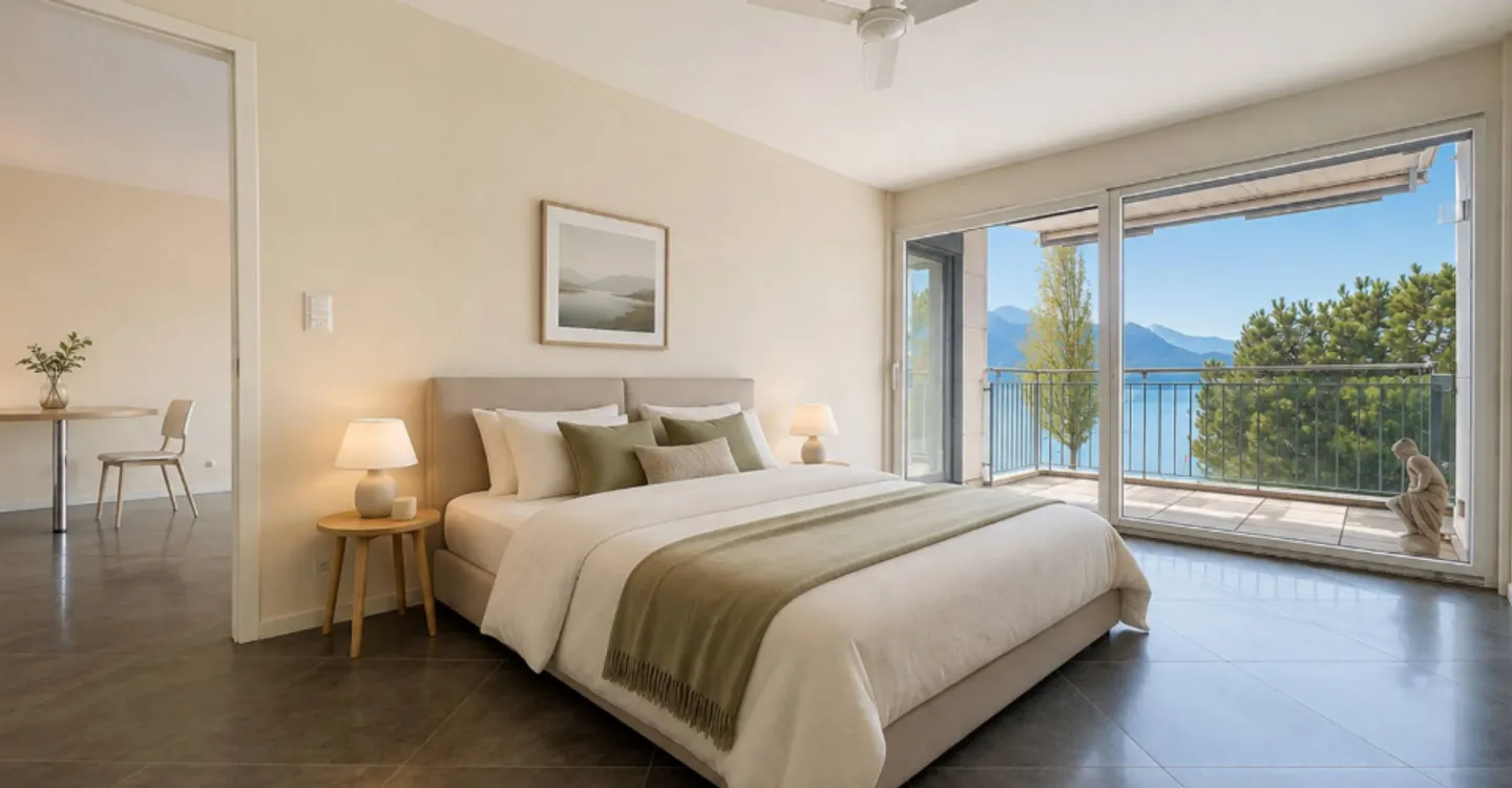 Nel cuore di Montreux, appartamento di 2,5 locali con vista sul lago - Foto 6 di 7