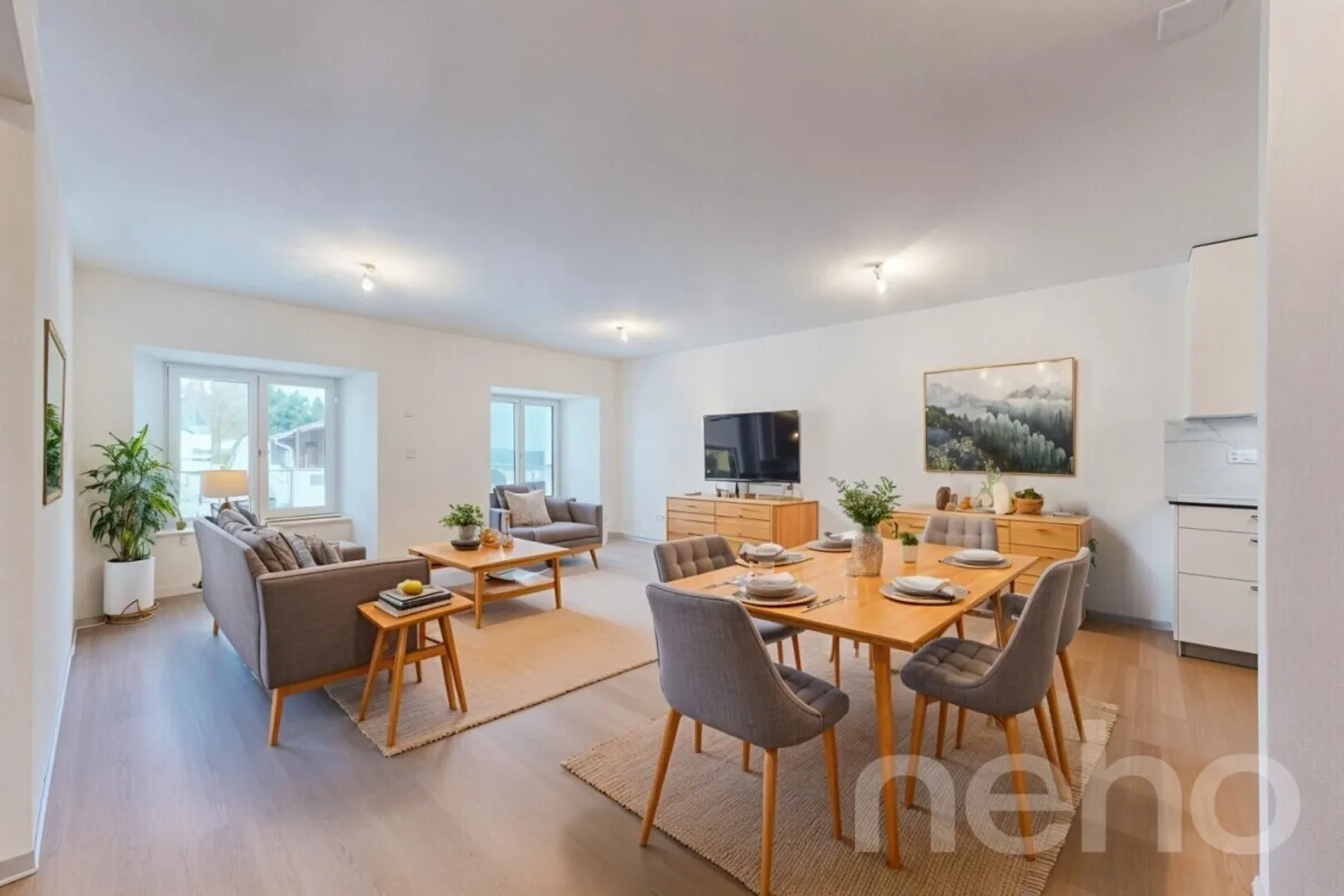 Superbe appartement de 3.5p orienté sud-ouest dans bâtiment historique - Photo 3 sur 13