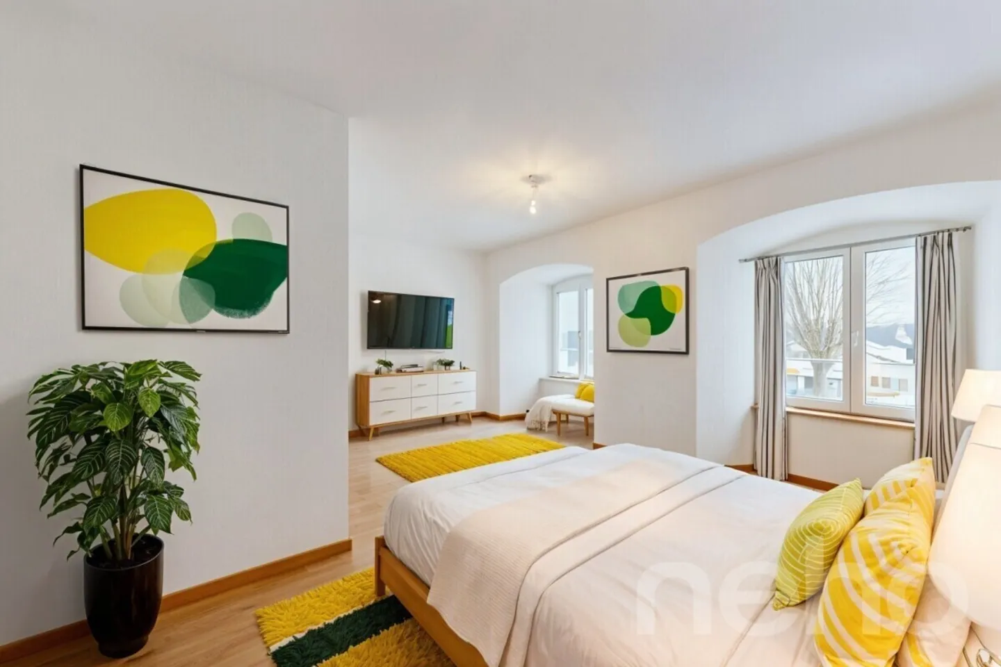 Superbe appartement de 3.5p orienté sud-ouest dans bâtiment historique - Photo 7 sur 13