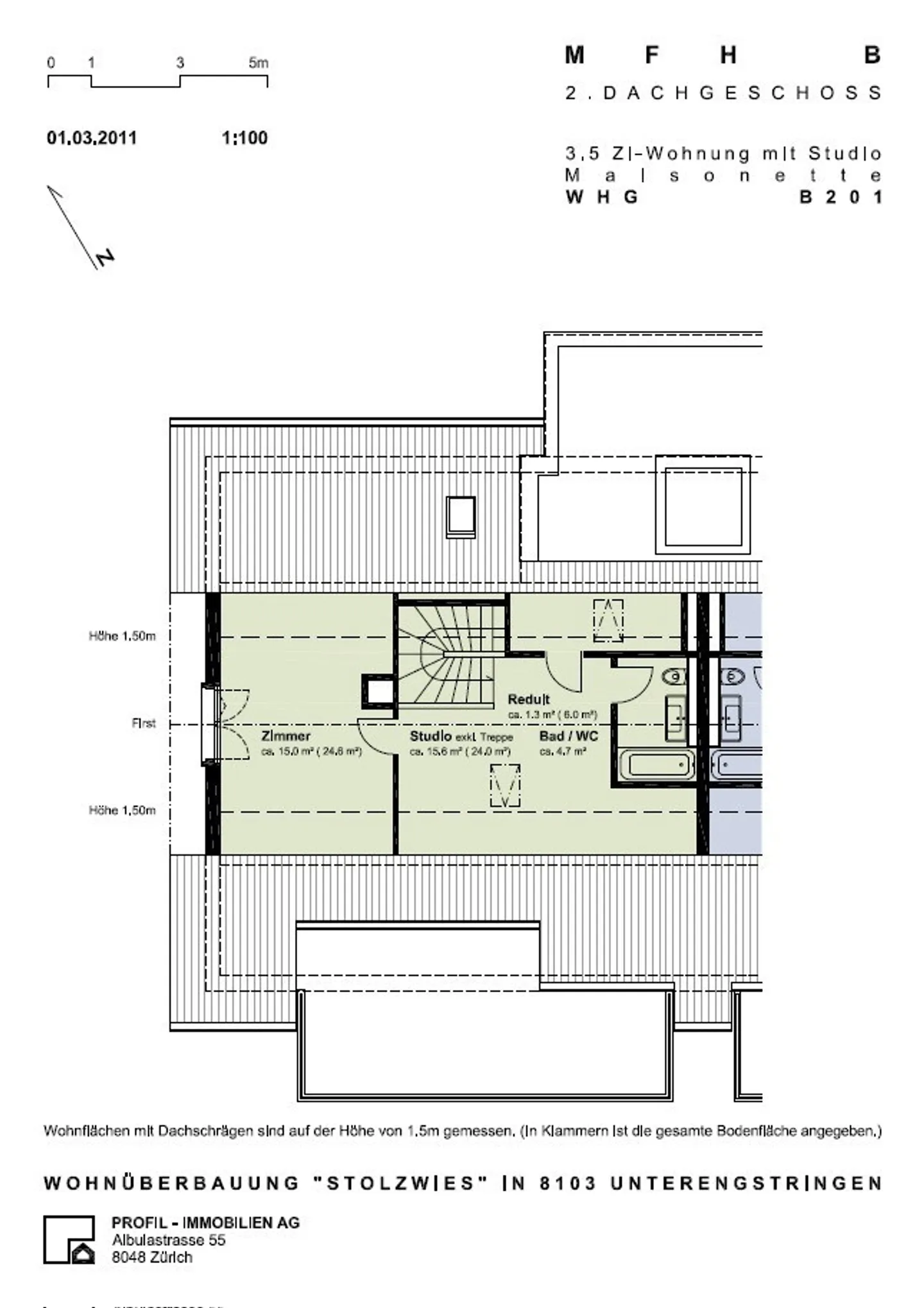 3.5 - Appartamento duplex in affitto a Unterengstringen - Foto 10 di 10
