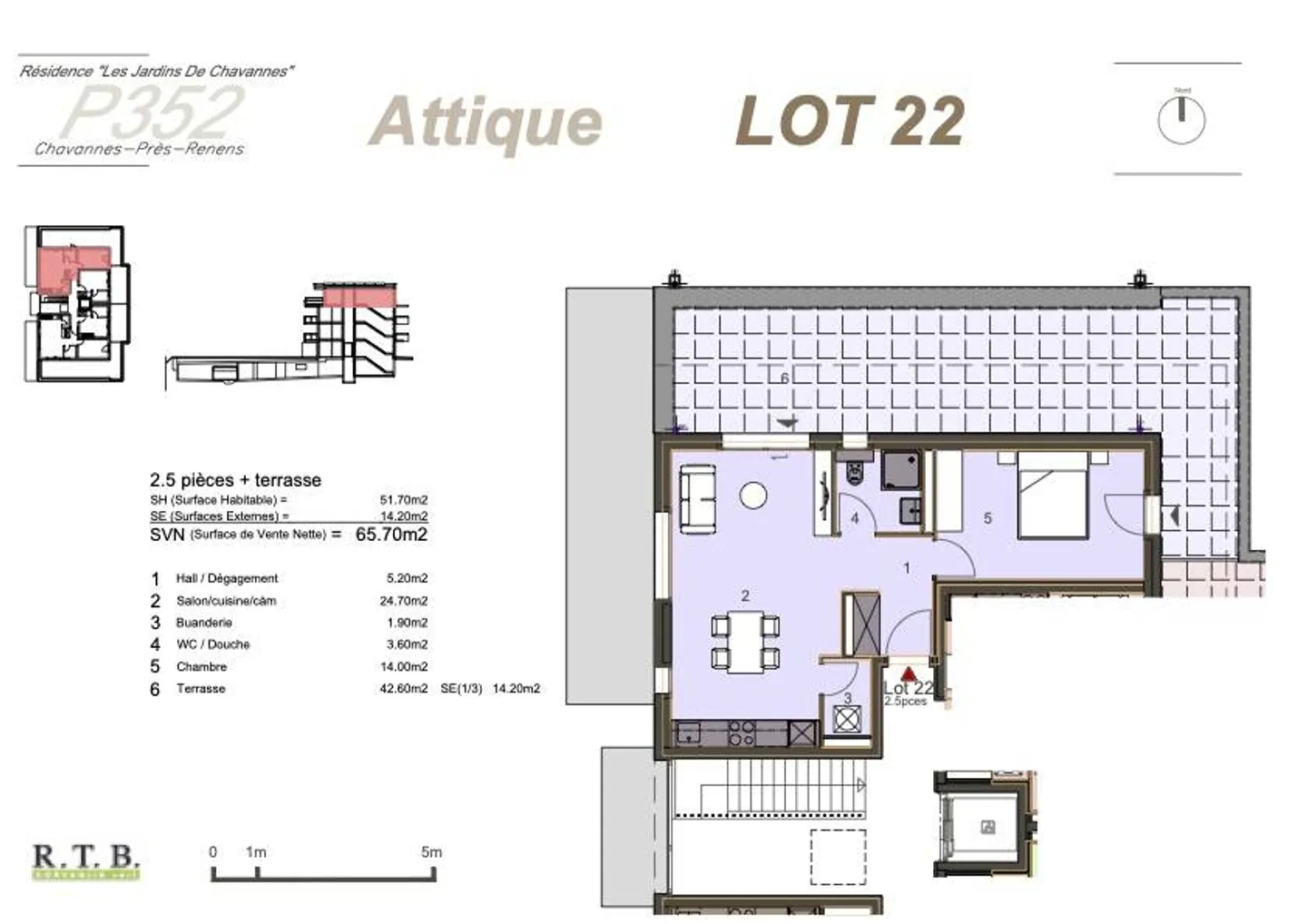 Wohnung 2,5 Zimmer im Dachgeschoss (Einheit 22) - Foto 8 von 13