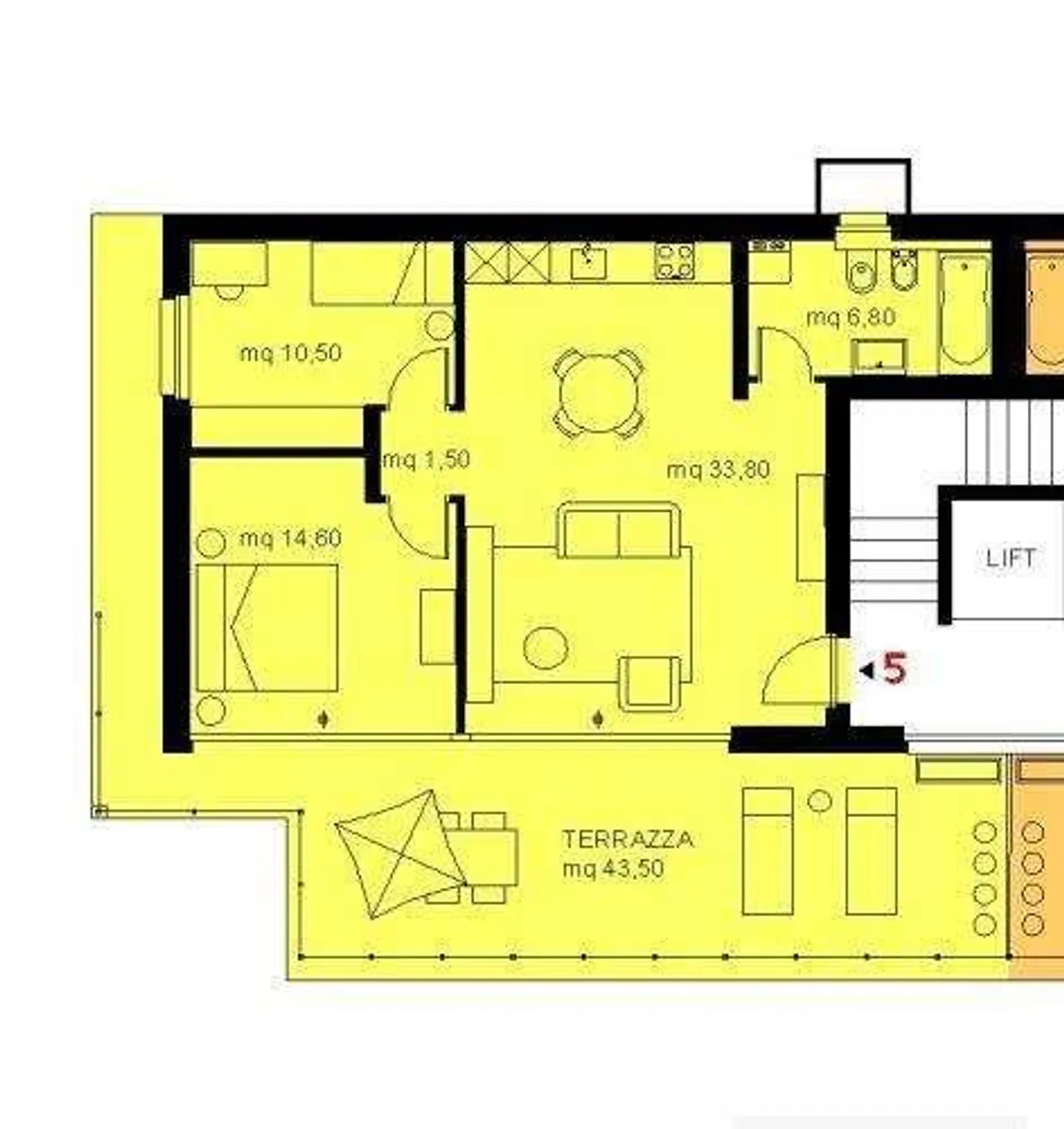 Wohnung 3.5 Zimmer mit Terrasse und Garten - Foto 8 von 8