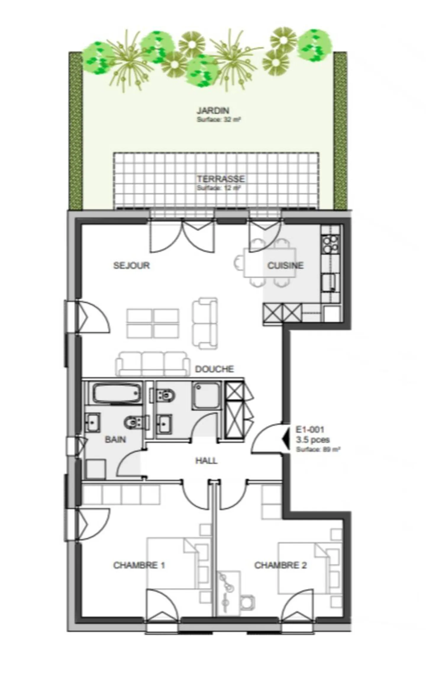 3,5-Zimmer-Wohnung im Gartengeschoss. Ausstattungen nach Wahl des Käufers! - Foto 6 von 6
