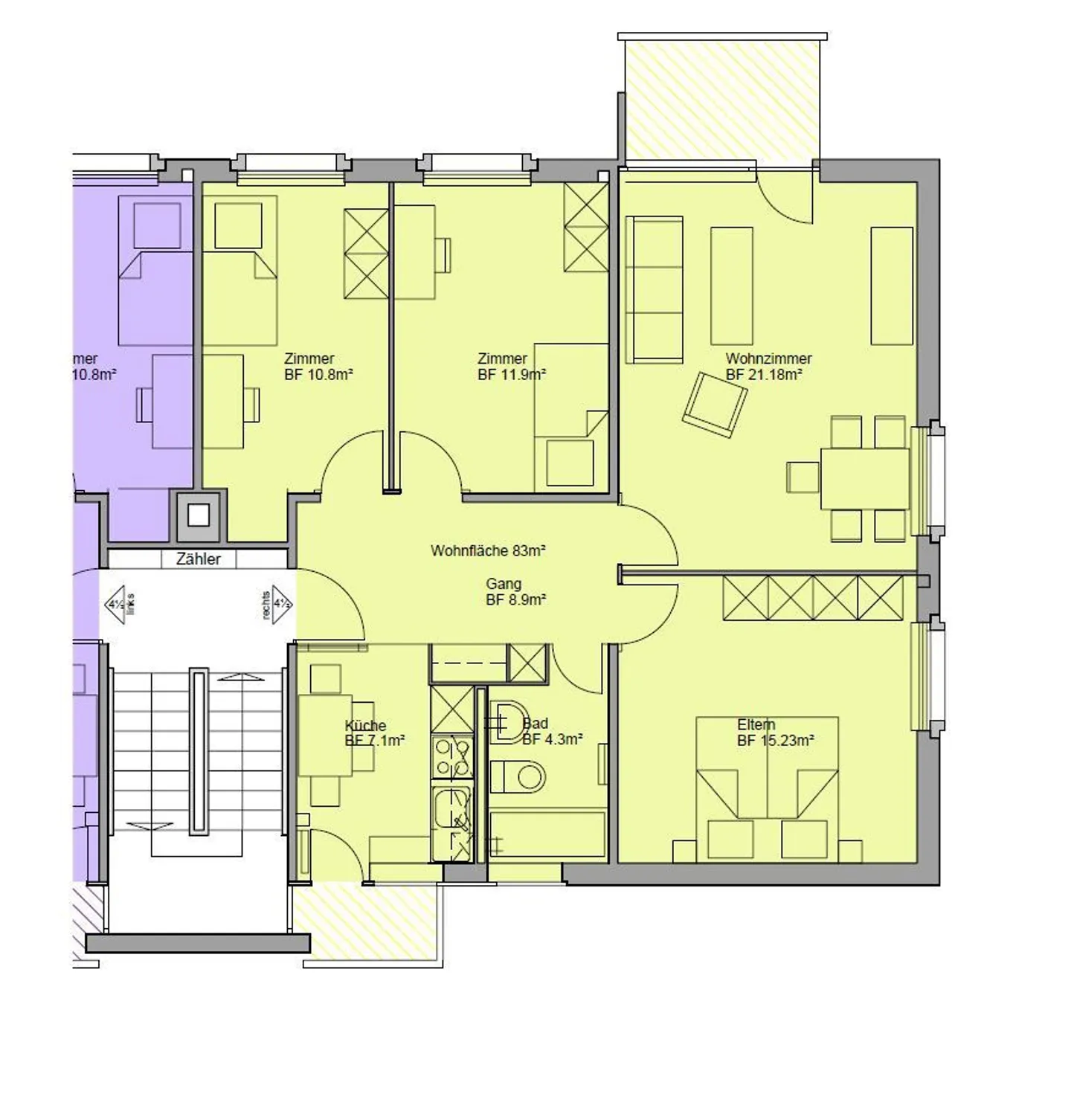 Geräumige Wohnung mit Aussicht - Foto 10 von 10