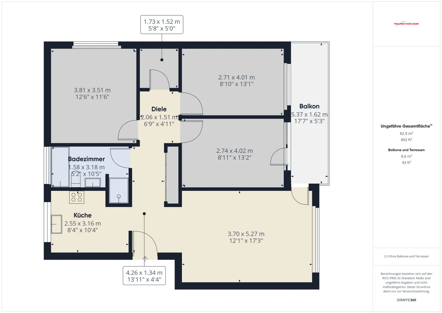 4.5-Zimmerwohnung im 1. OG links - Foto 15 von 15