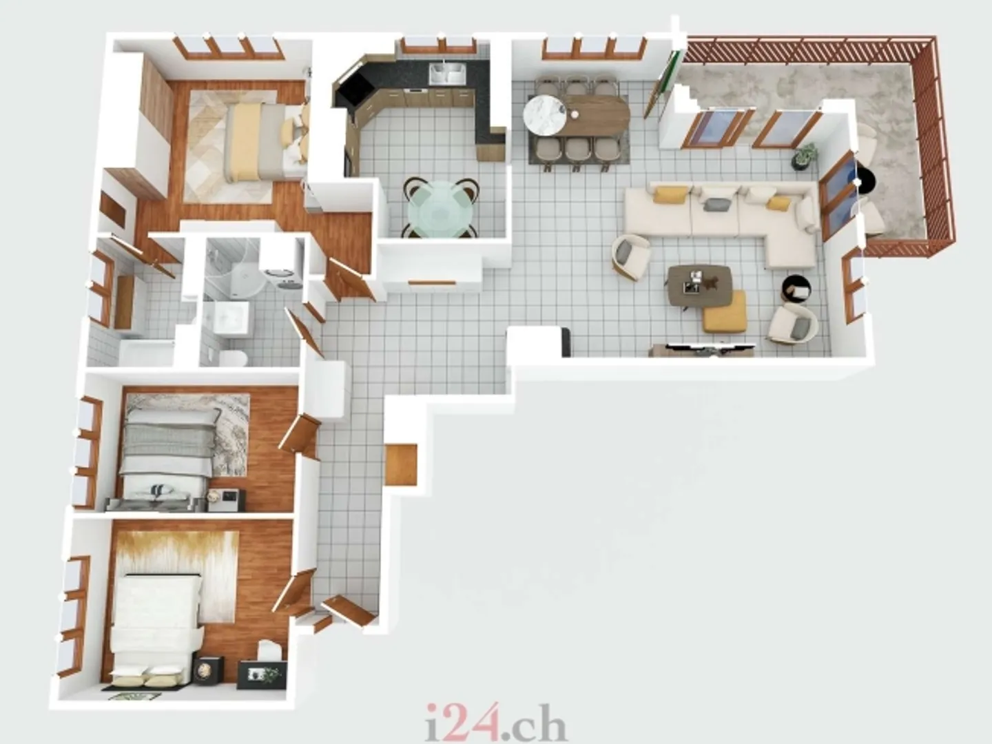 Appartement lumineux de 4,5 pièces avec vue sur le lac et panorama alpin - Photo 12 sur 12